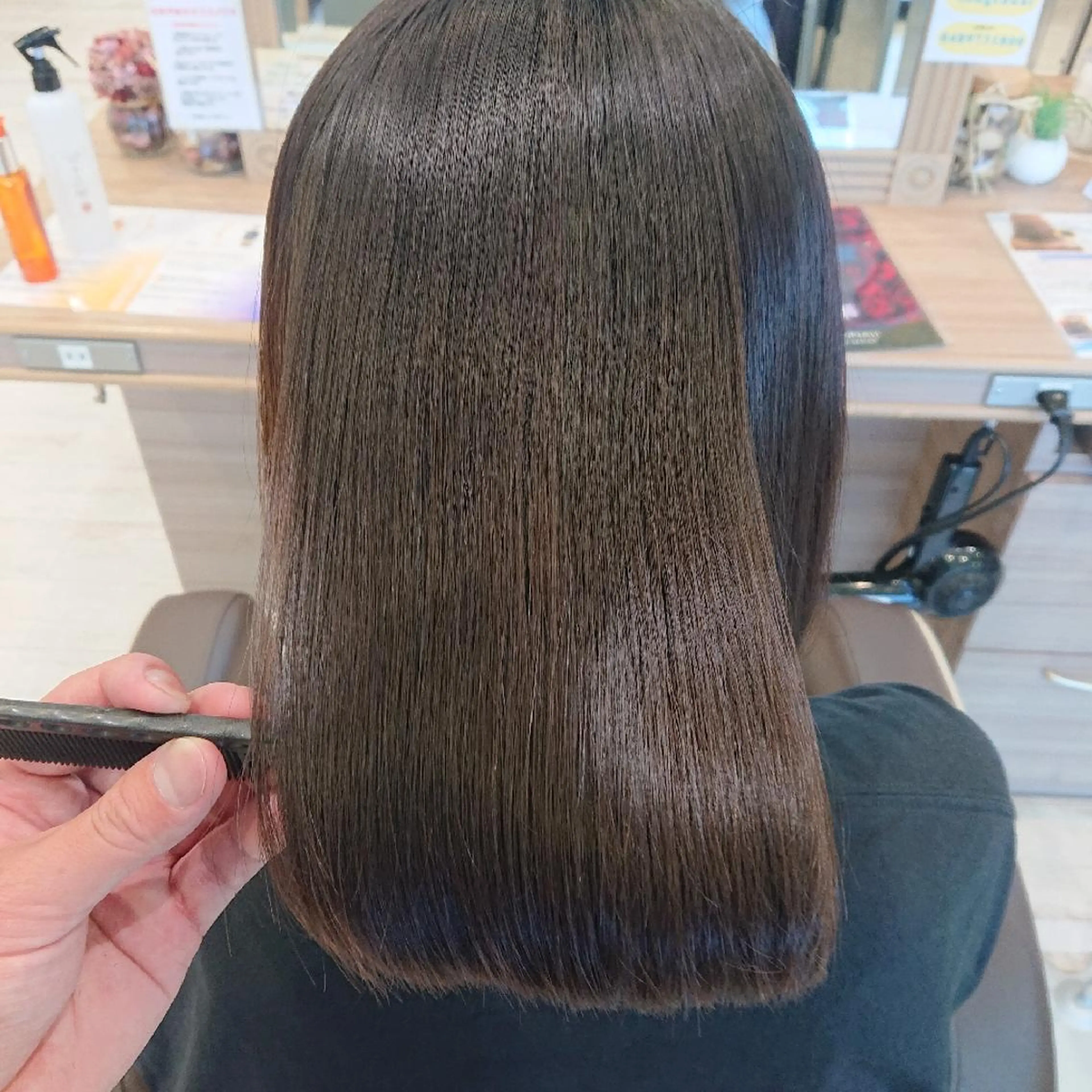 ミディアム 縮毛矯正 トリートメント 宮本 秀人のヘアスタイル