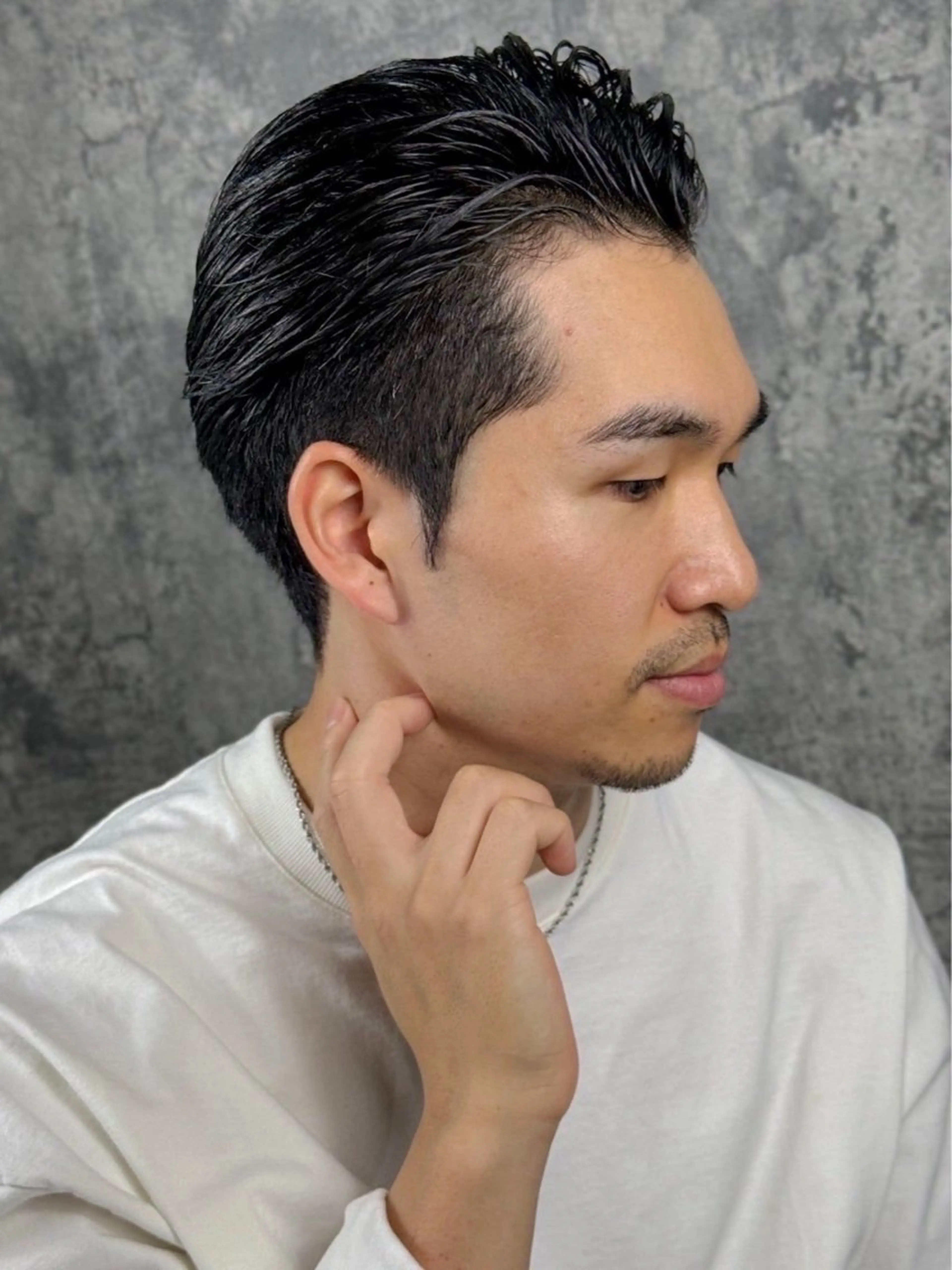 ショート カラー パーマ メンズ 武井 凌のヘアスタイル