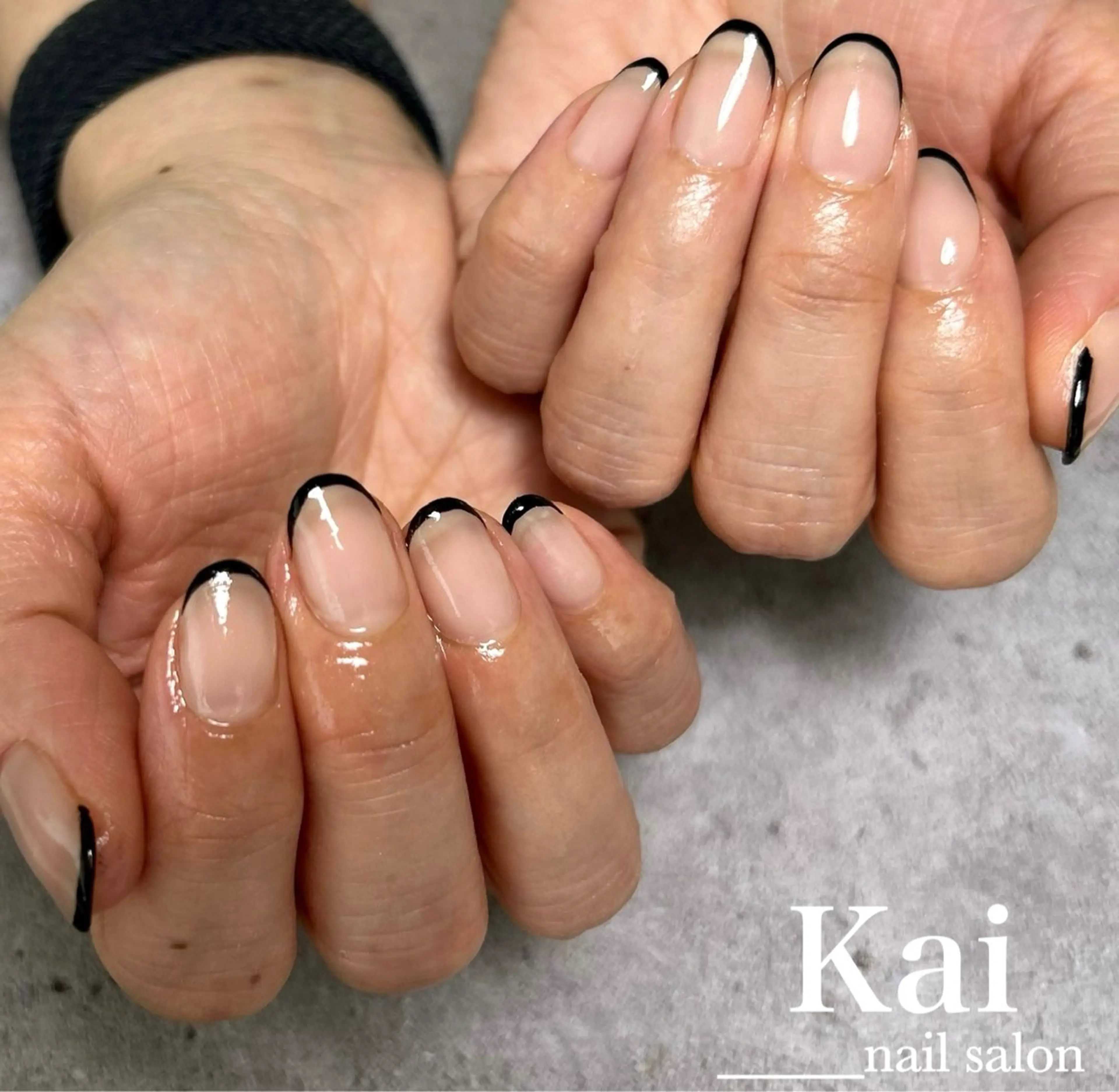 ネイル フレンチネイル 韓国ネイル マグネットネイル ニュアンスネイル ピンク ハンドネイル Kai  nail Mayukoのネイルデザイン