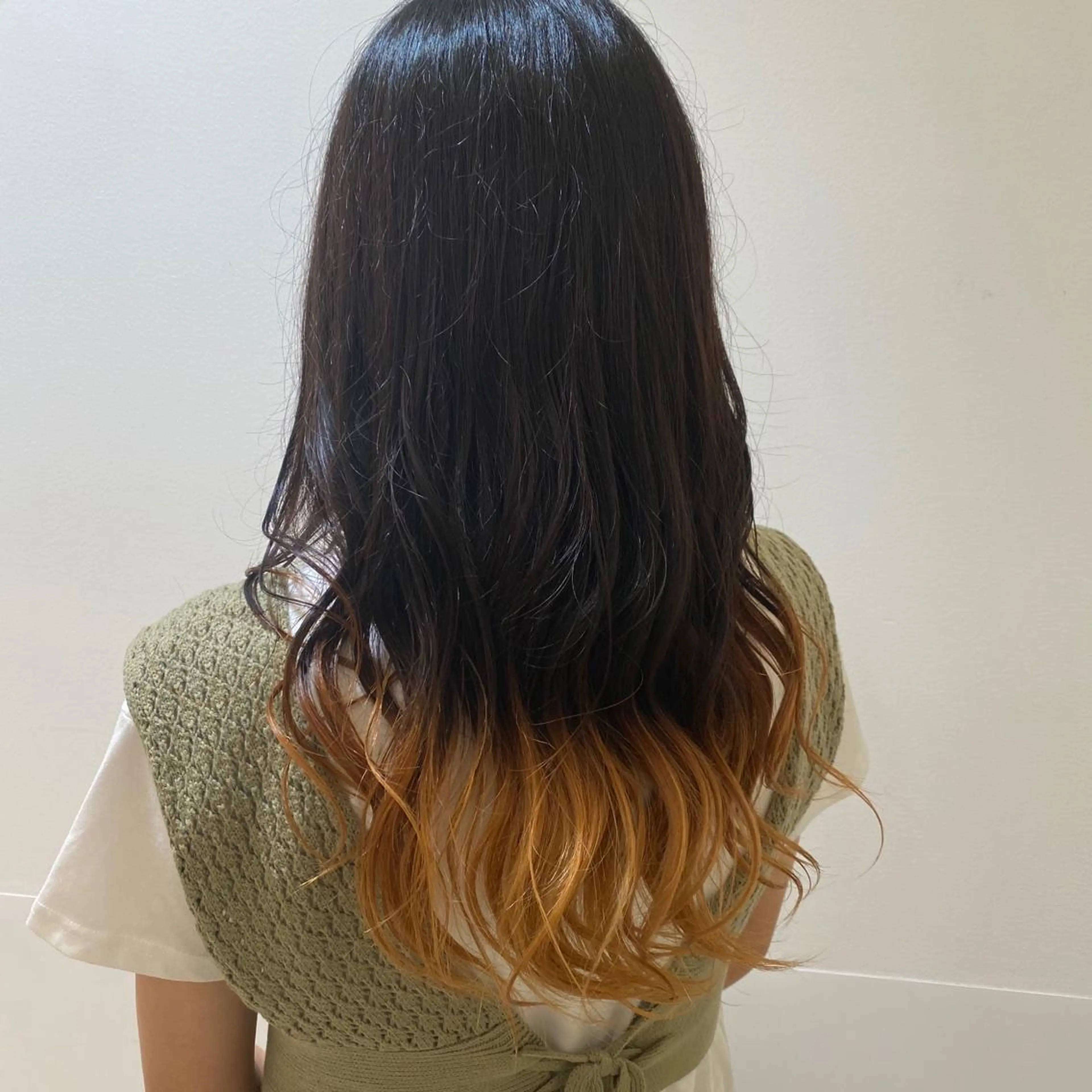 セミロング カラー ベージュカラー オレンジ オレンジベージュ 縮毛矯正職人/艶髪 ✨️村上 渉のヘアスタイル