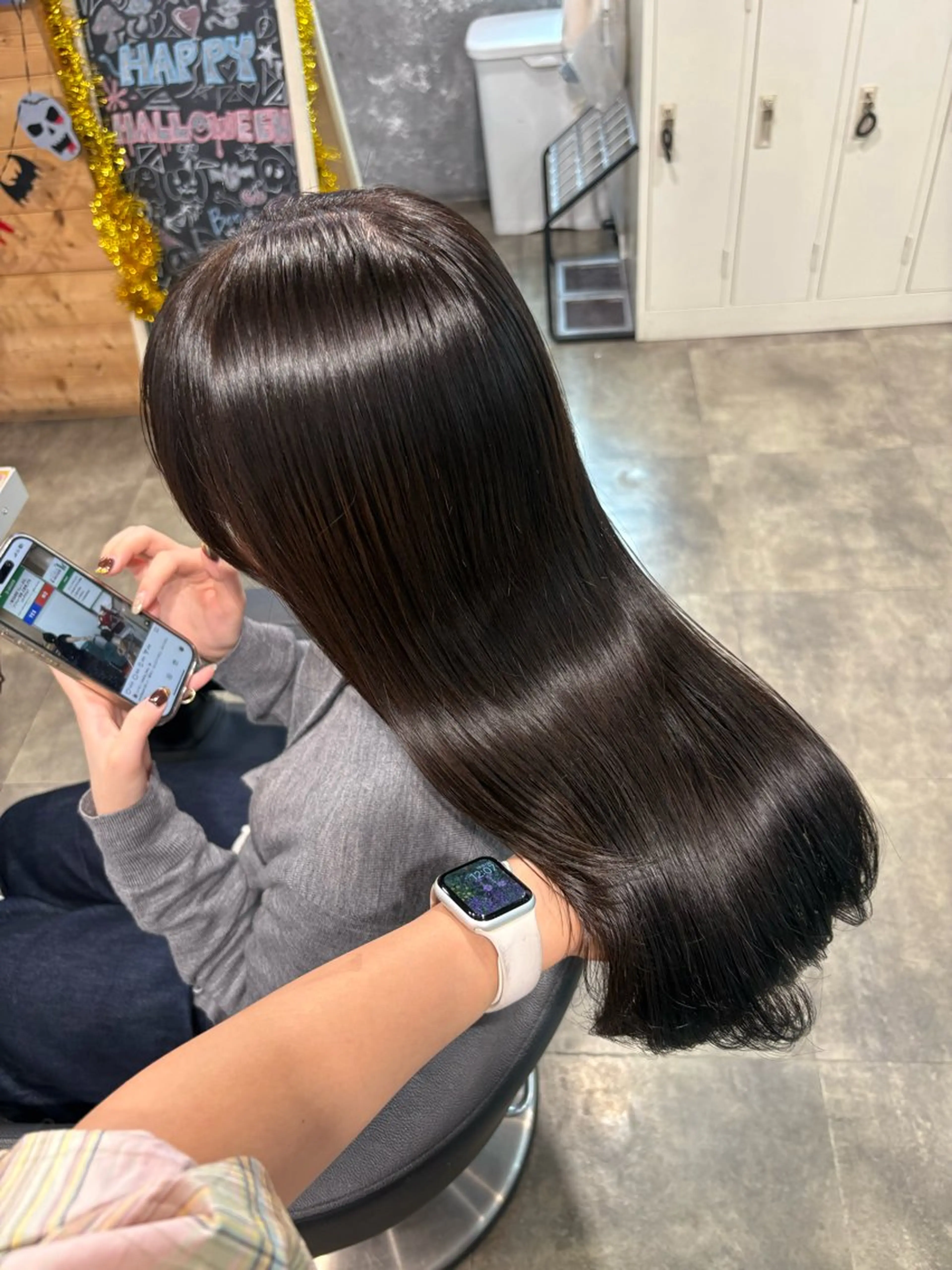 セミロング カラー カット ヘアカラー ハイトーン 横浜💞ミオのヘアスタイル