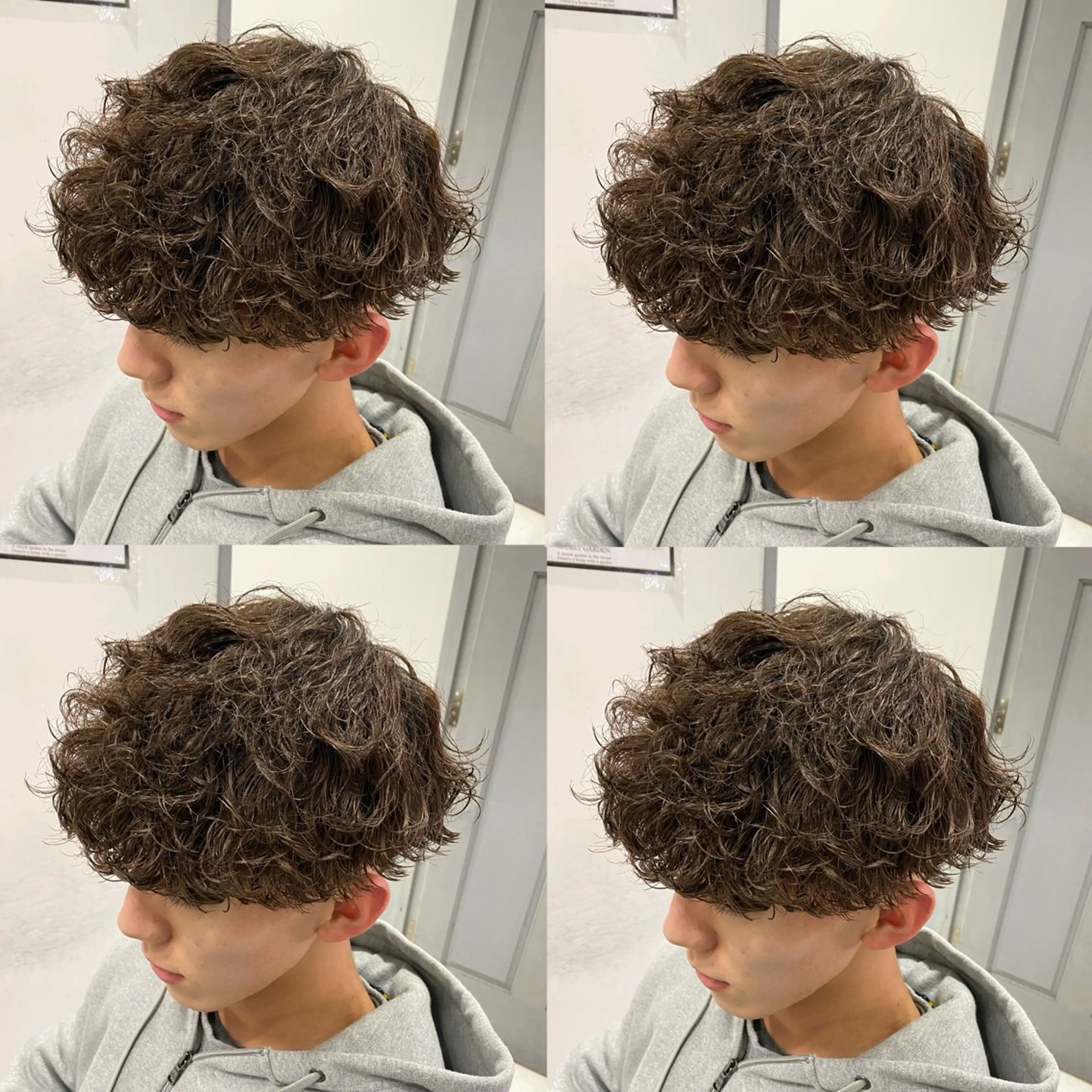 ミディアム パーマ メンズ カット パーマ 🟣メンズパーマ 川端 永遠🟣のヘアスタイル