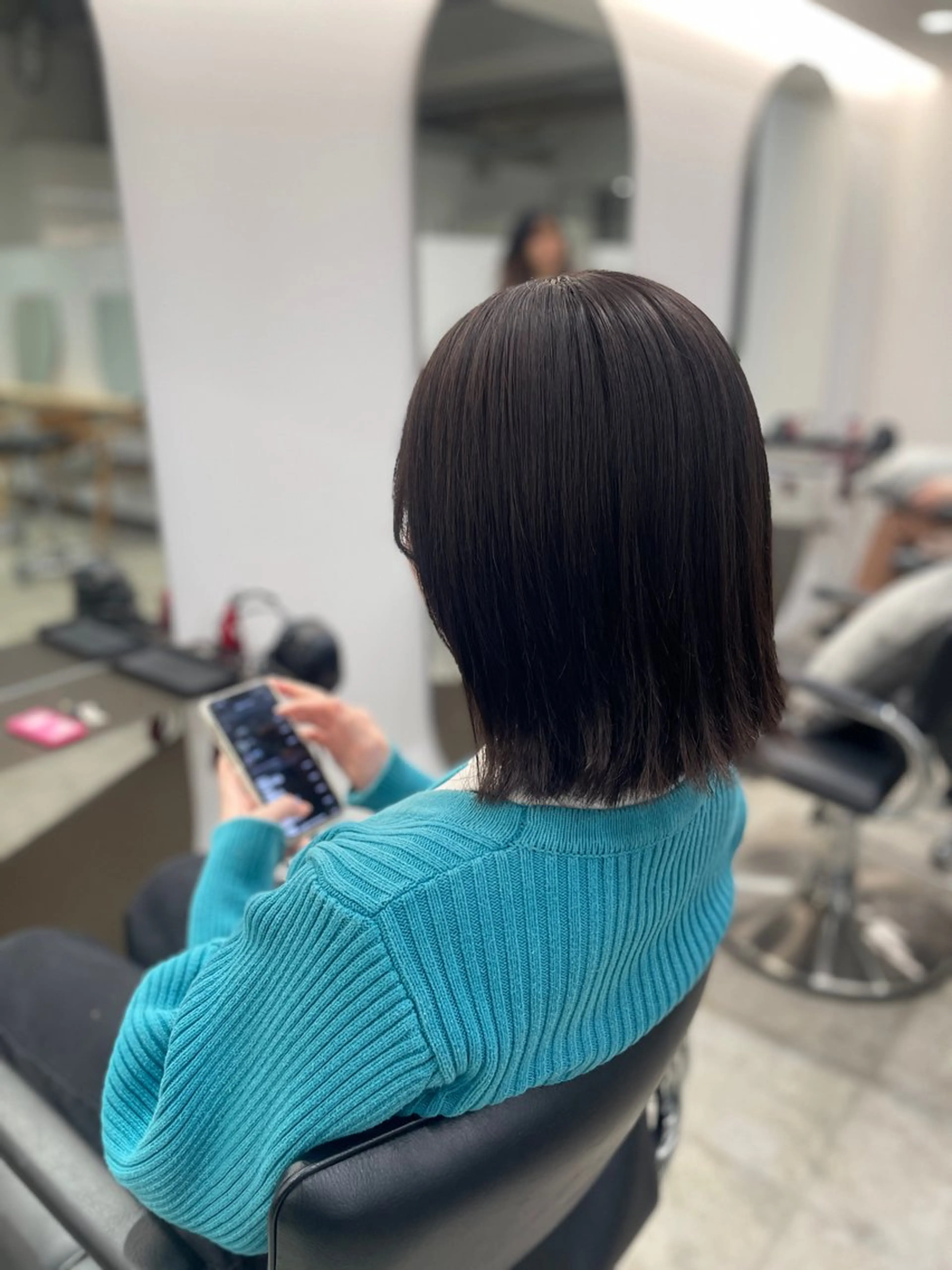 ミディアム ヘアカラー トリートメント 🤍ボブカット 🤍NANAMI🤍のヘアスタイル