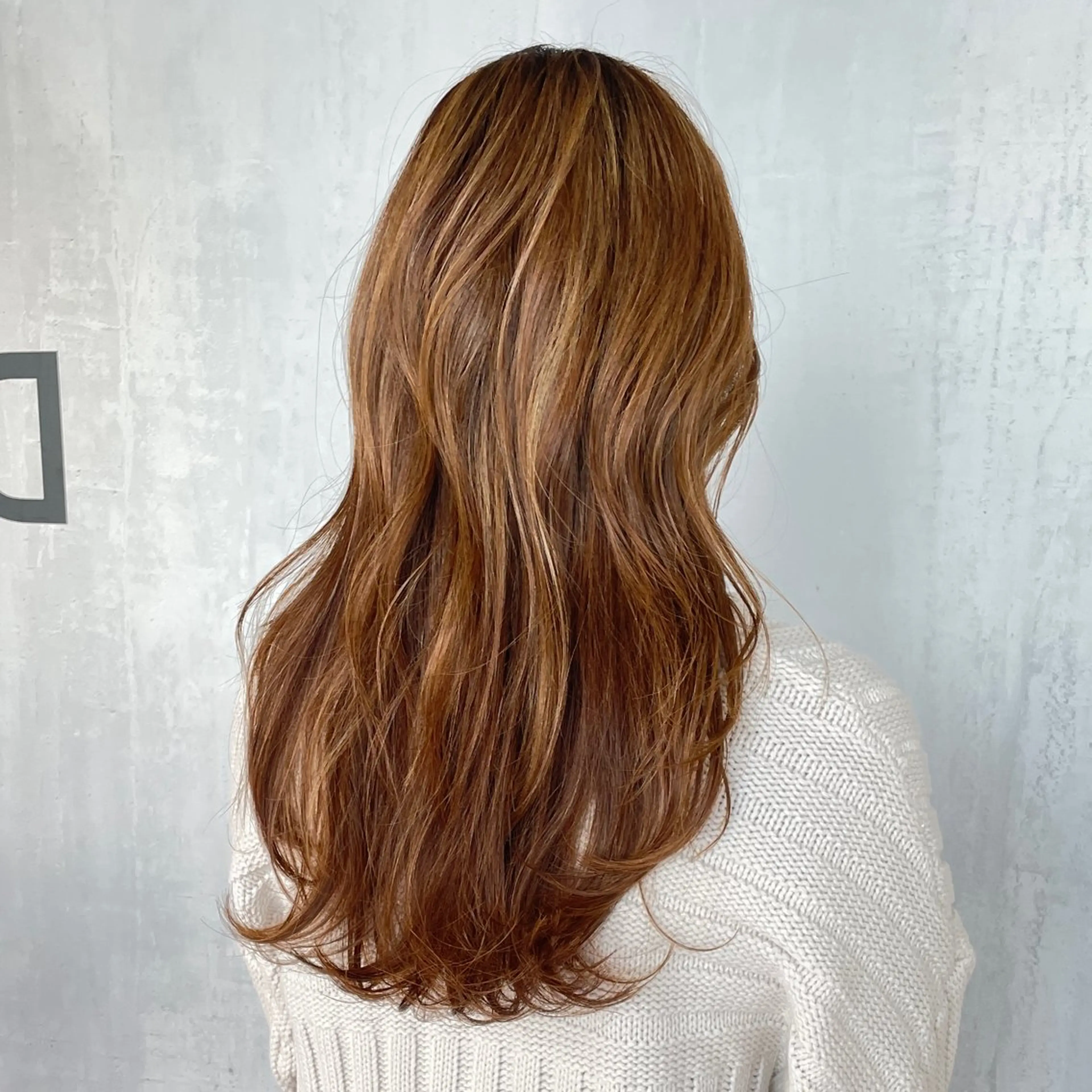 ロング カラー ロングレイヤー レイヤーカット ロング DX SHARE SALON所属・ツヤ感白髪ぼかし KEIKOのヘアスタイル
