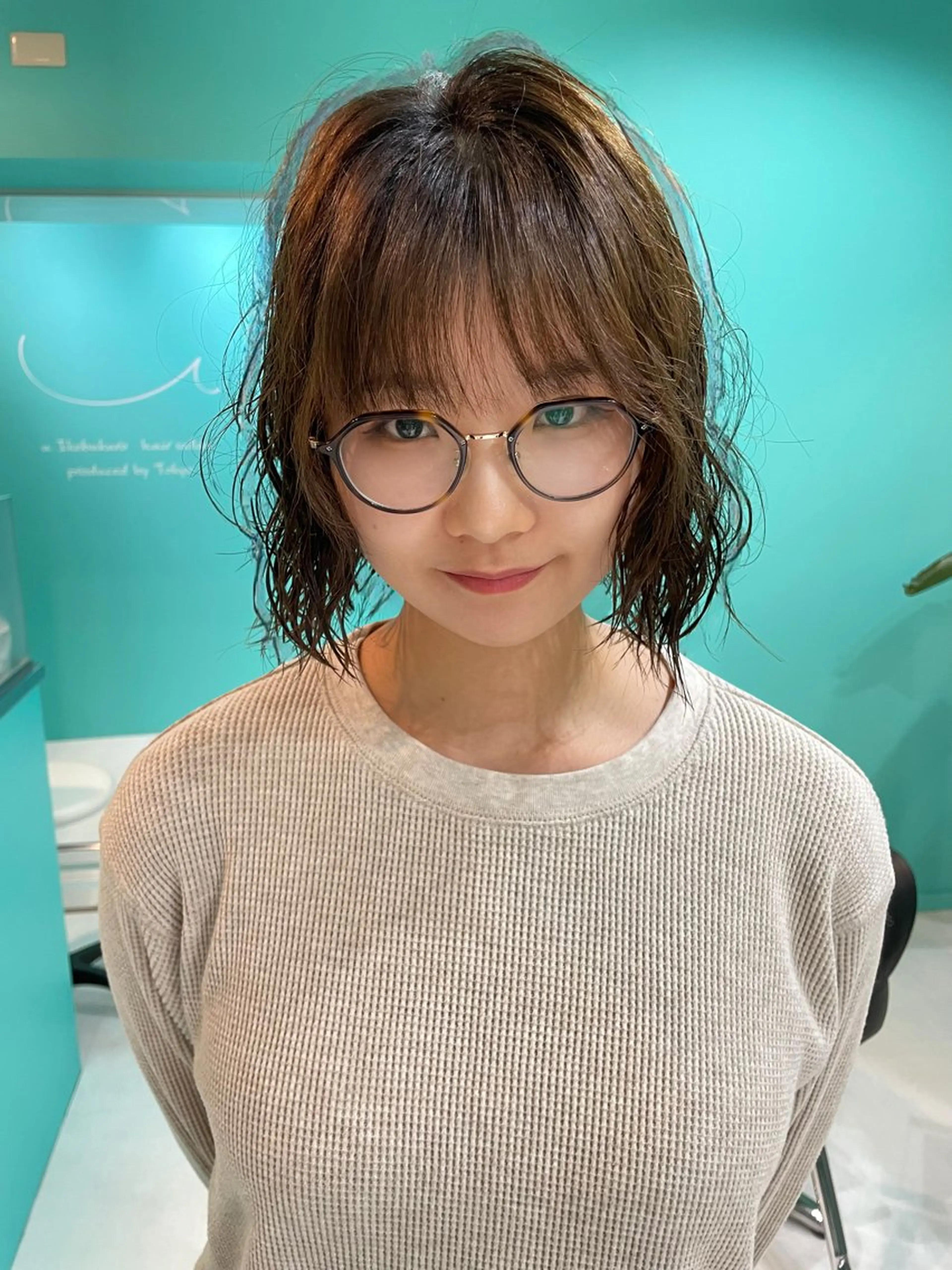 ショート パーマ カット パーマ トリートメント 💫ダブルカラー💫 池袋西口・泡渕✂️のヘアスタイル