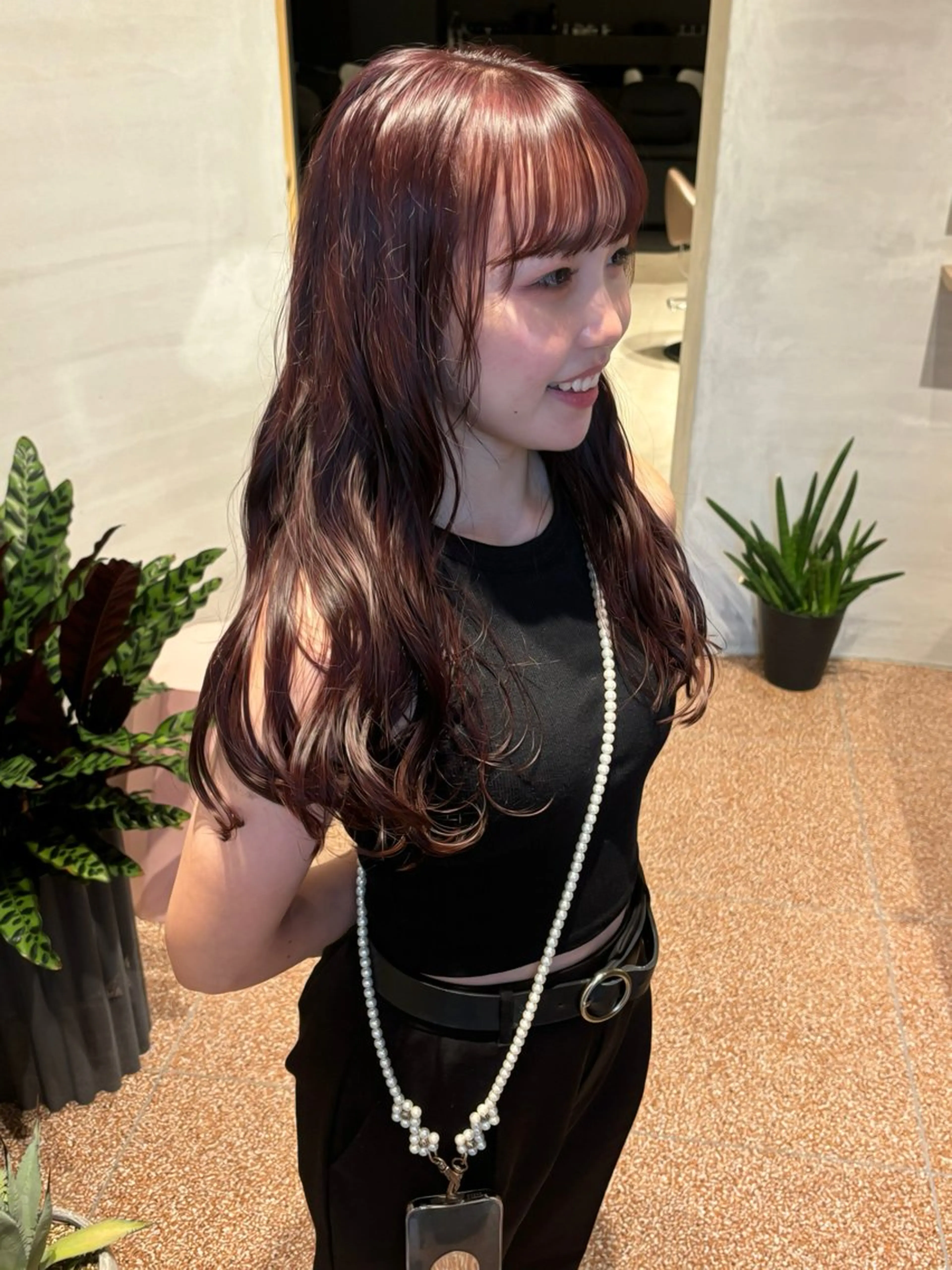 ロング カラー ブリーチ ヘアカラー トリートメント Fukuma Karinのヘアスタイル
