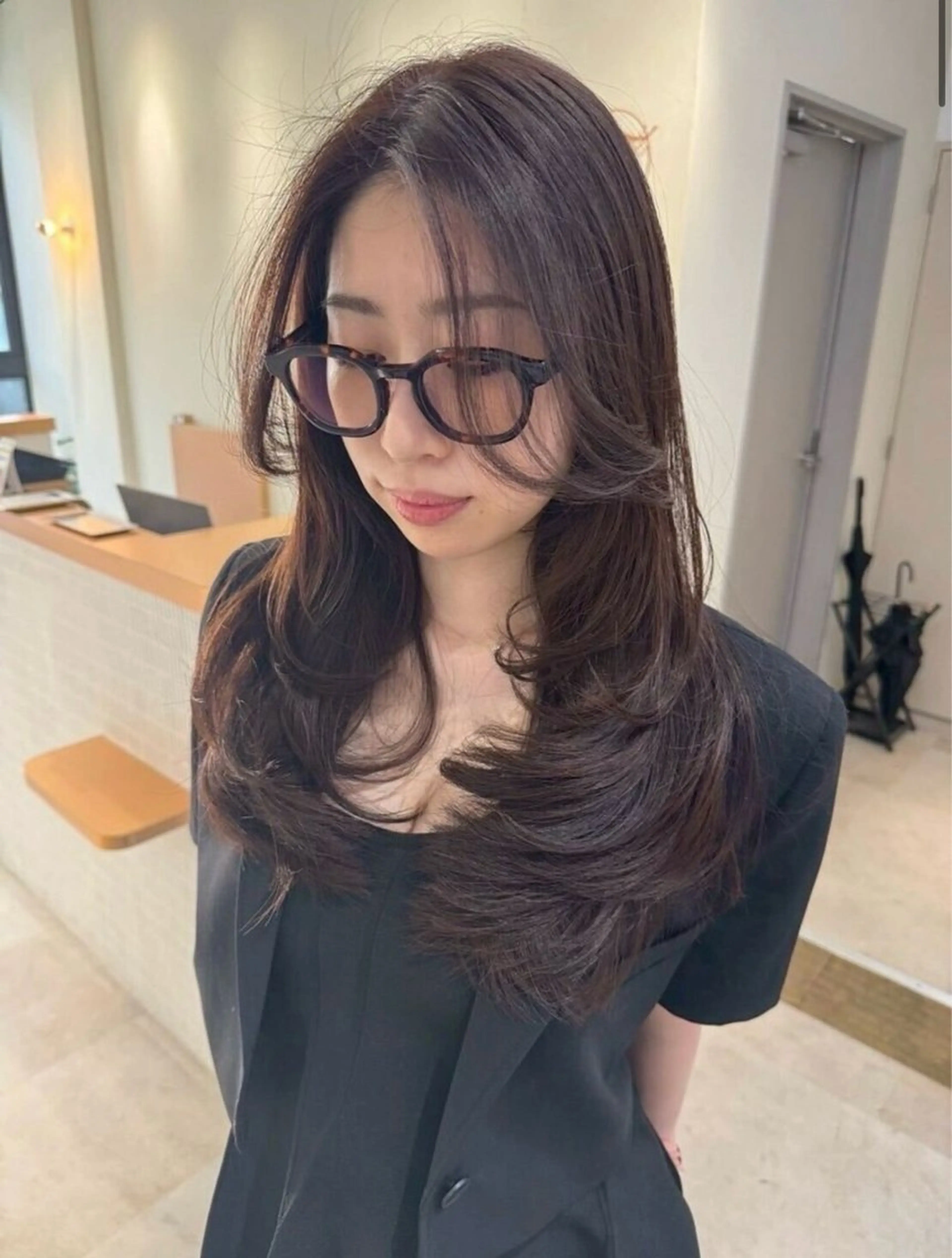 セミロング 【レイヤー特化】 笠原優のヘアスタイル