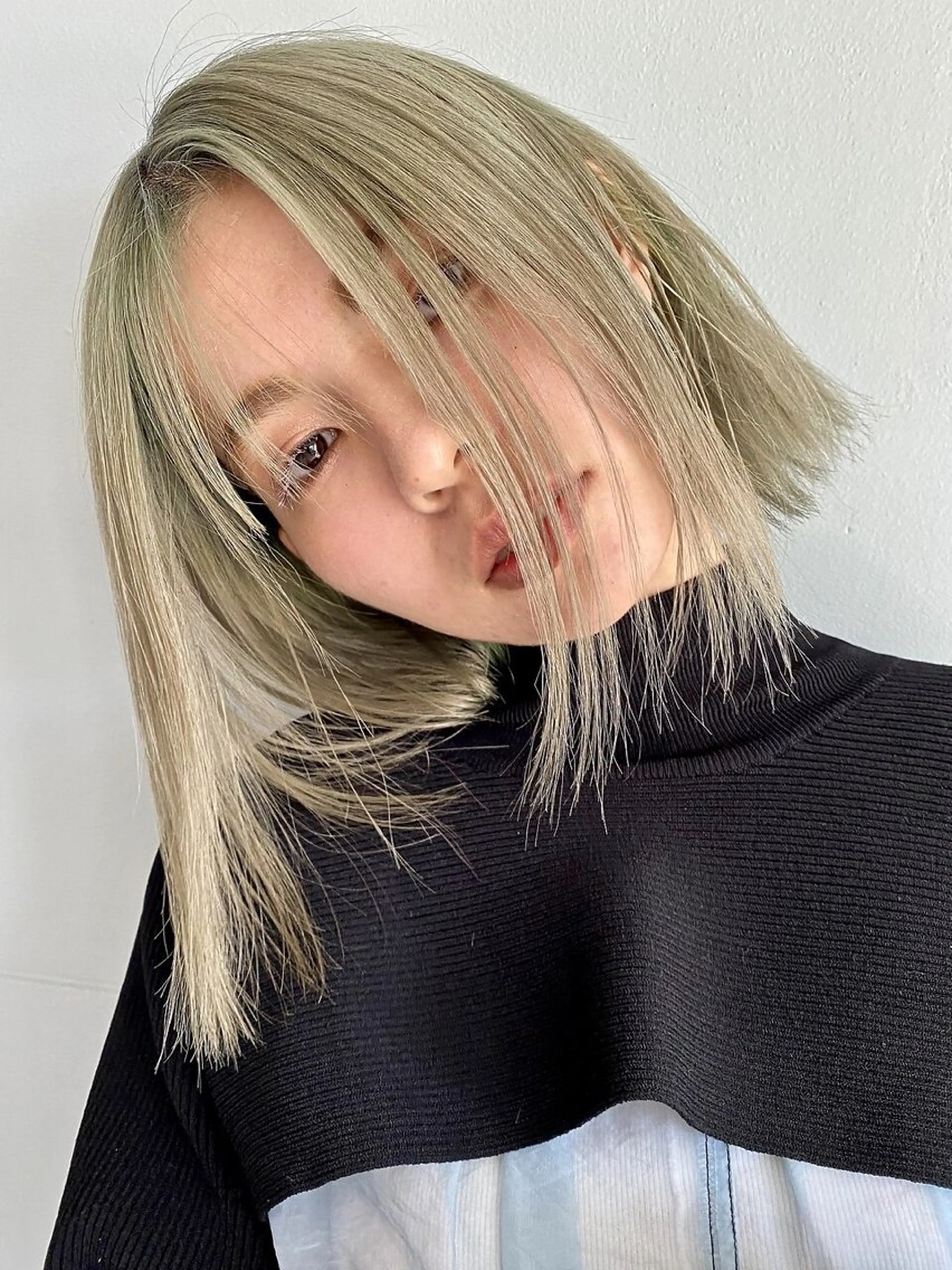 ミディアム カラー green登戸所属・🔹ハイトーン🔹 GINJIのヘアスタイル