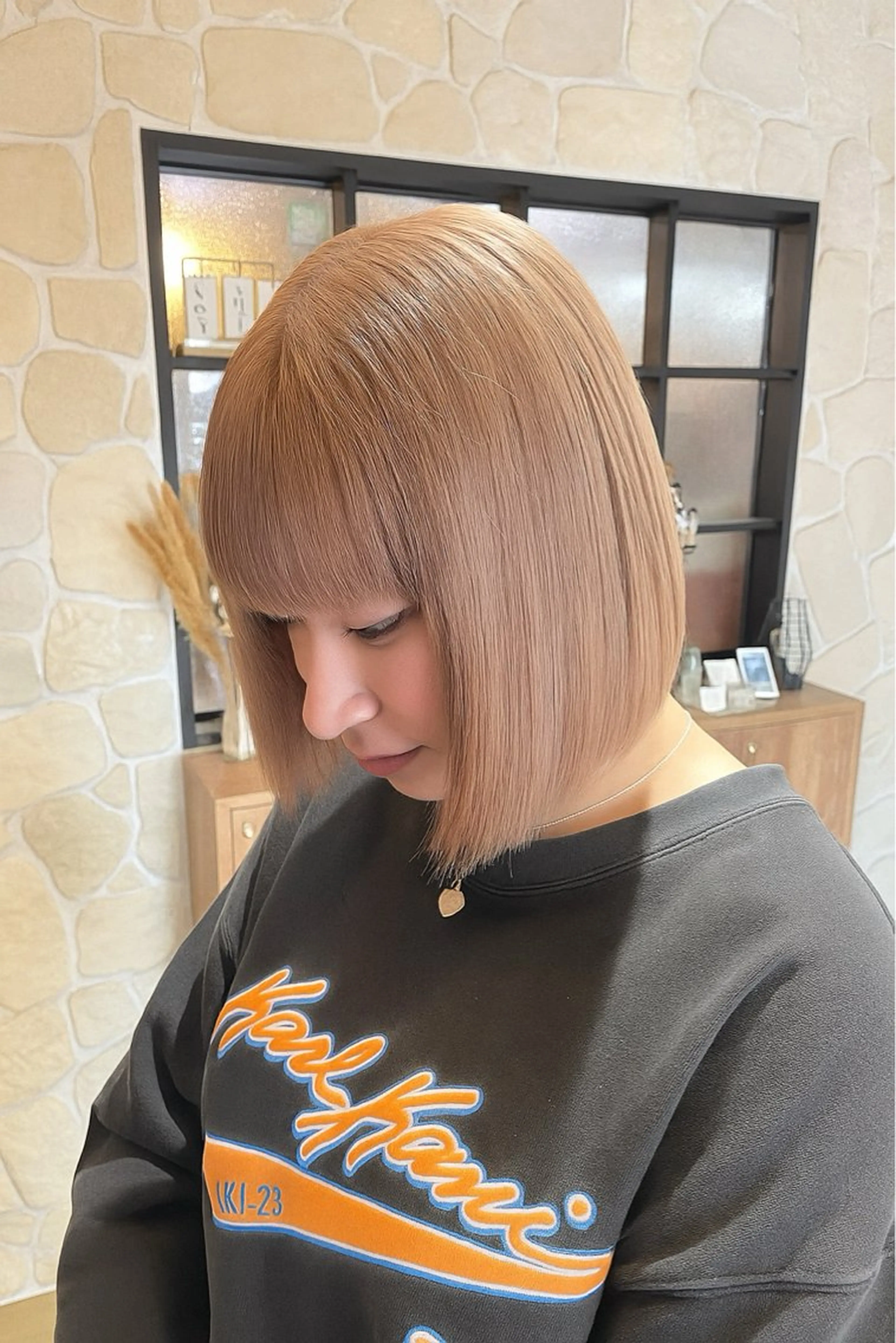 ミディアム カット ヘアカラー トリートメント 髪質改善カラー🫧 横浜/liberteのヘアスタイル