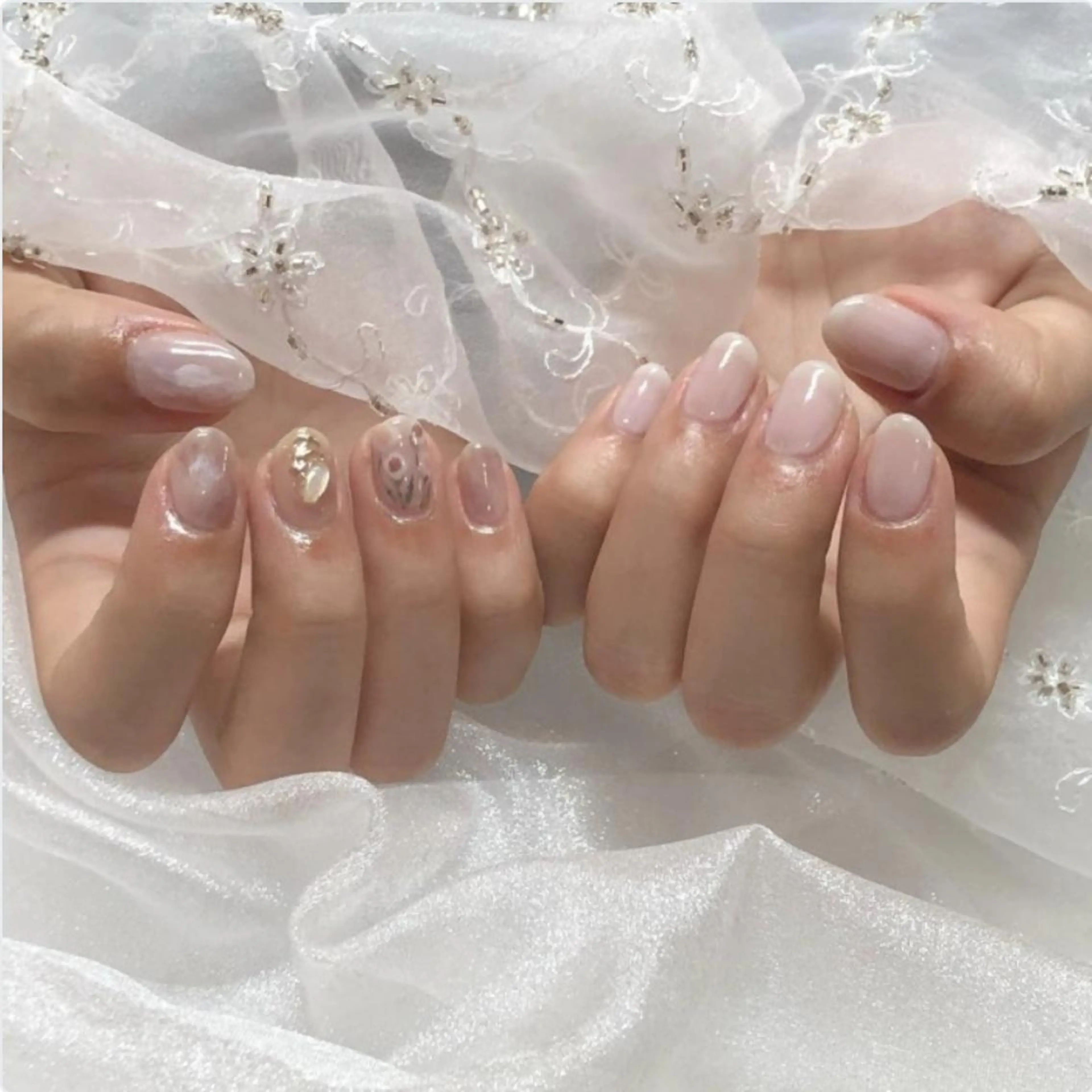 ネイル ジェルネイル マグネットネイル ニュアンスネイル ワンカラーネイル パラジェル パラジェル登録サロン N°nail 立川のネイルデザイン
