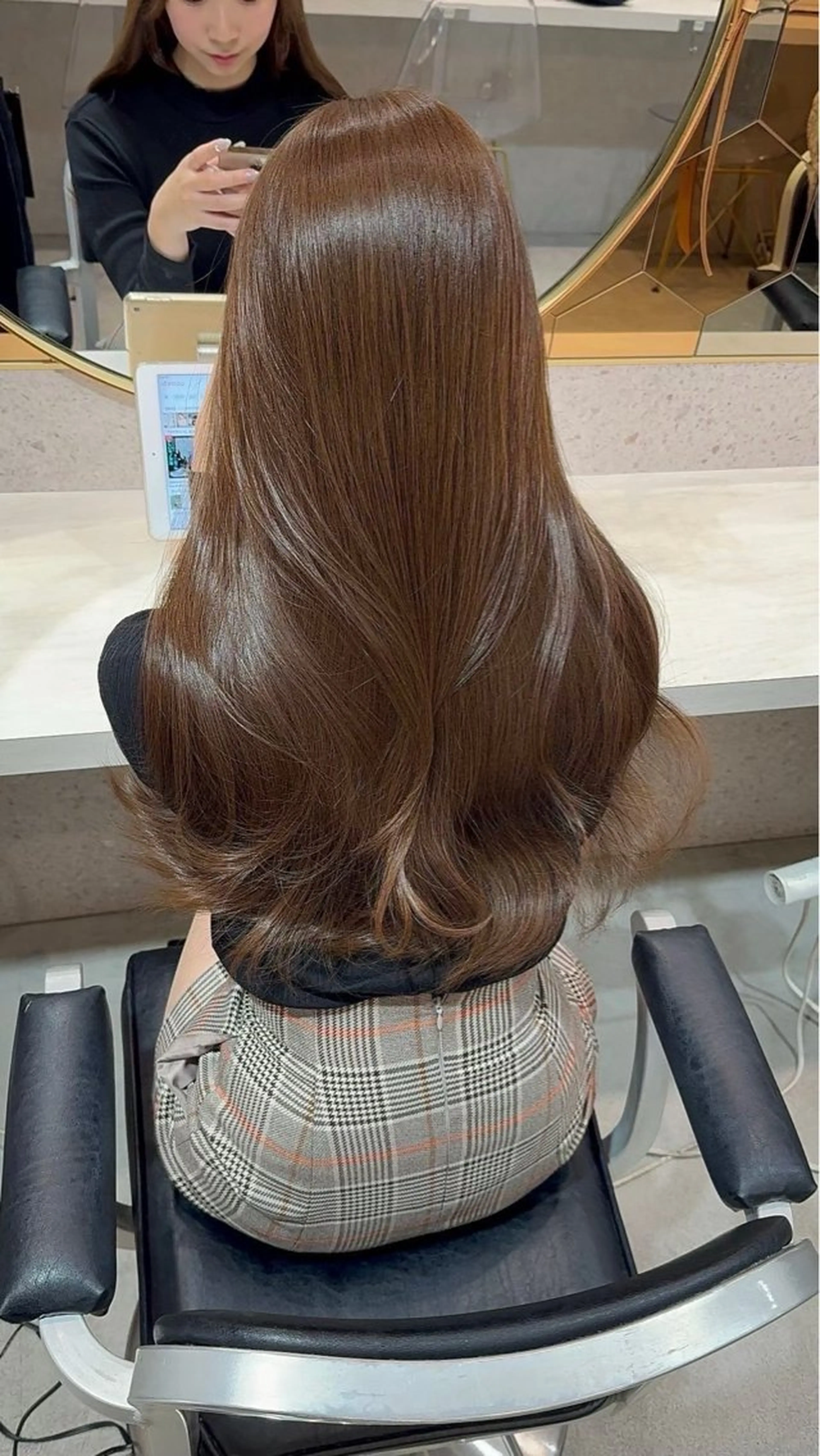 ロング カラー ゆうか♡⟡.· 韓国ヘアのヘアスタイル