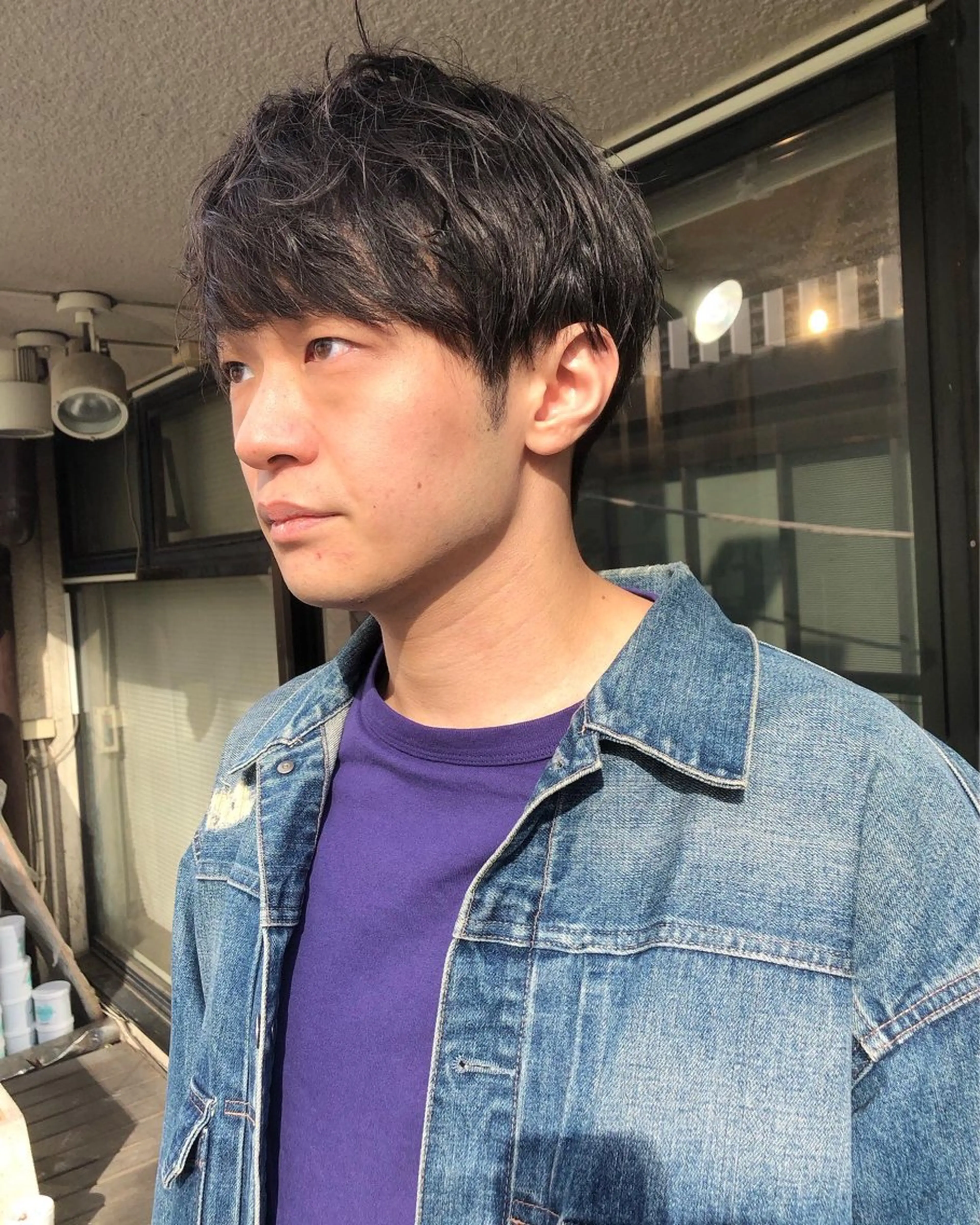 ヘアアレンジ メンズ マッシュ カット トリートメント ヘアセット 栗原 侑也のヘアスタイル