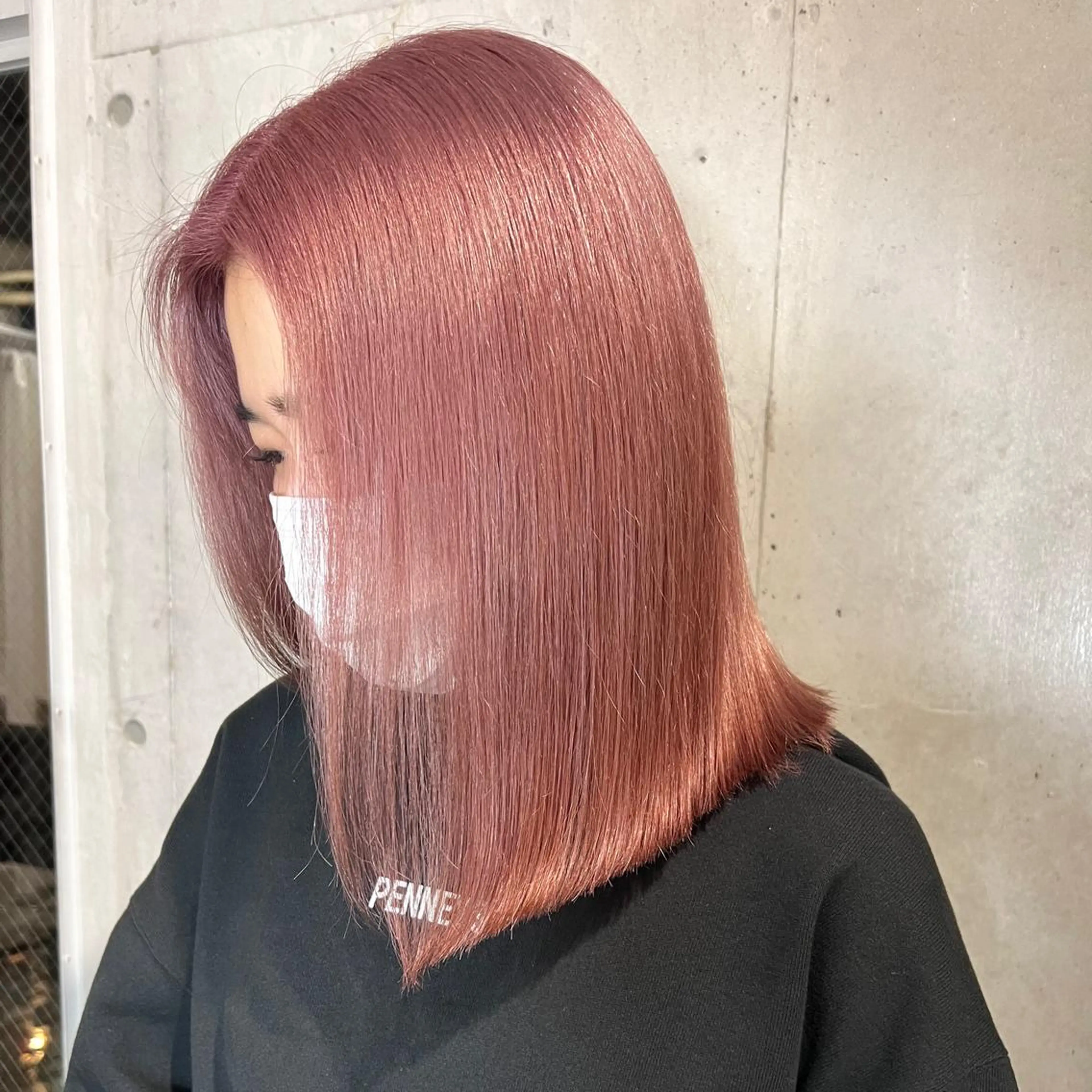 ミディアム カラー ピンクカラー ヘアカラー トリートメント lani 天神大名/ブリーチのヘアスタイル