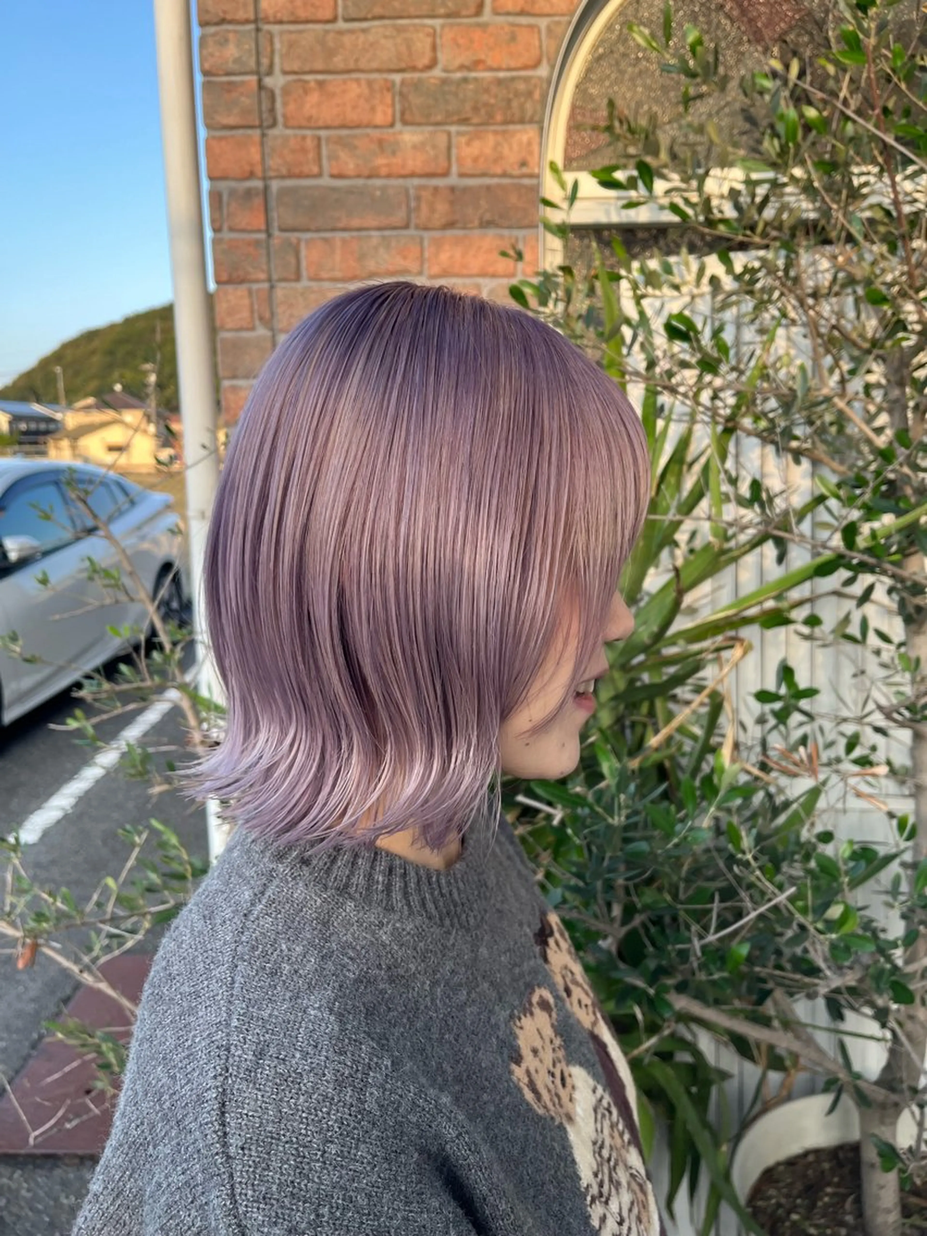 ミディアム カラー カット ヘアカラー 🌟髪質改善 透明感カラー　SAEのヘアスタイル