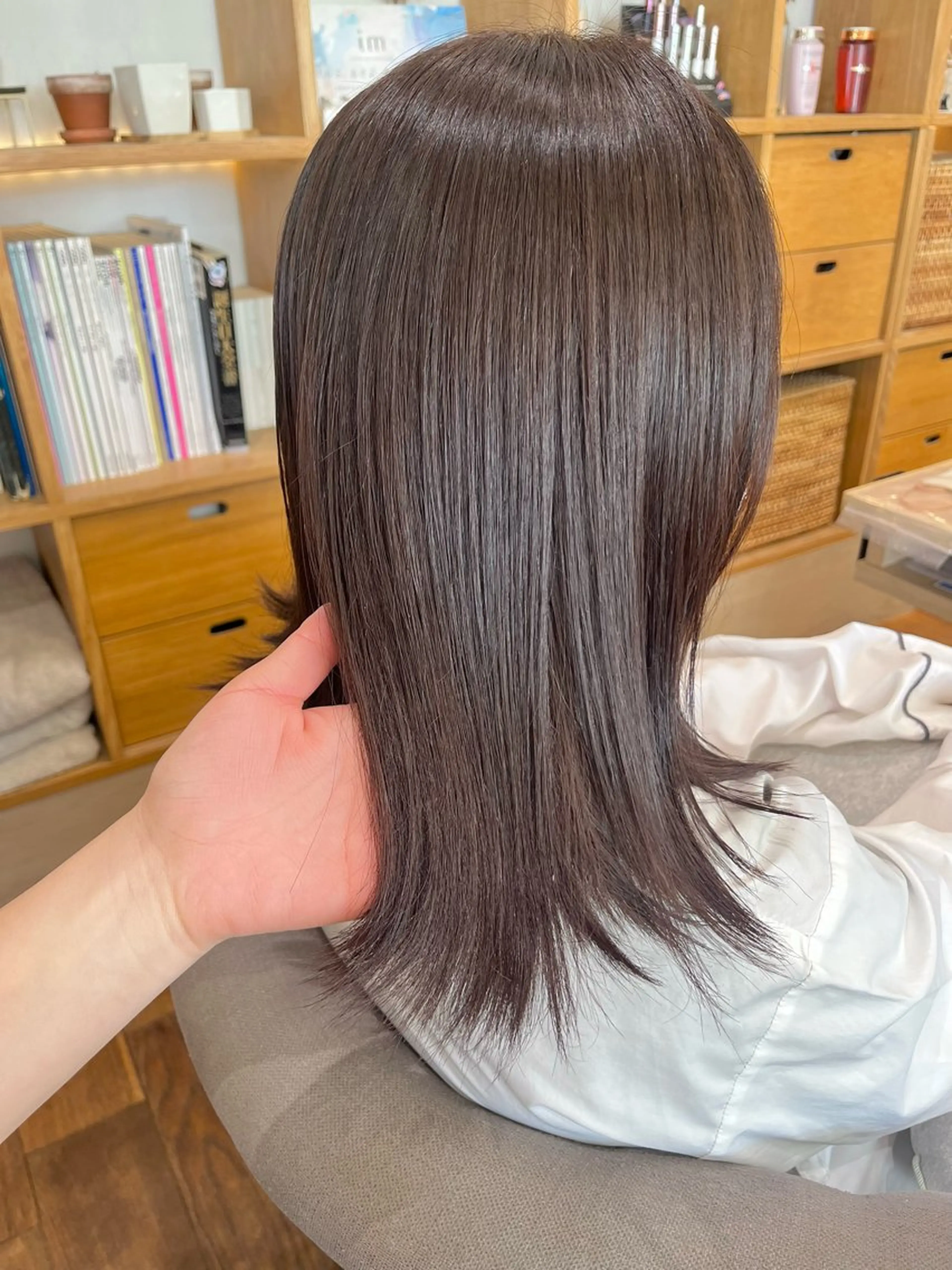 ミディアム カラー ヘアカラー 暖色カラー/似合わせ カット/名古屋/辻のヘアスタイル