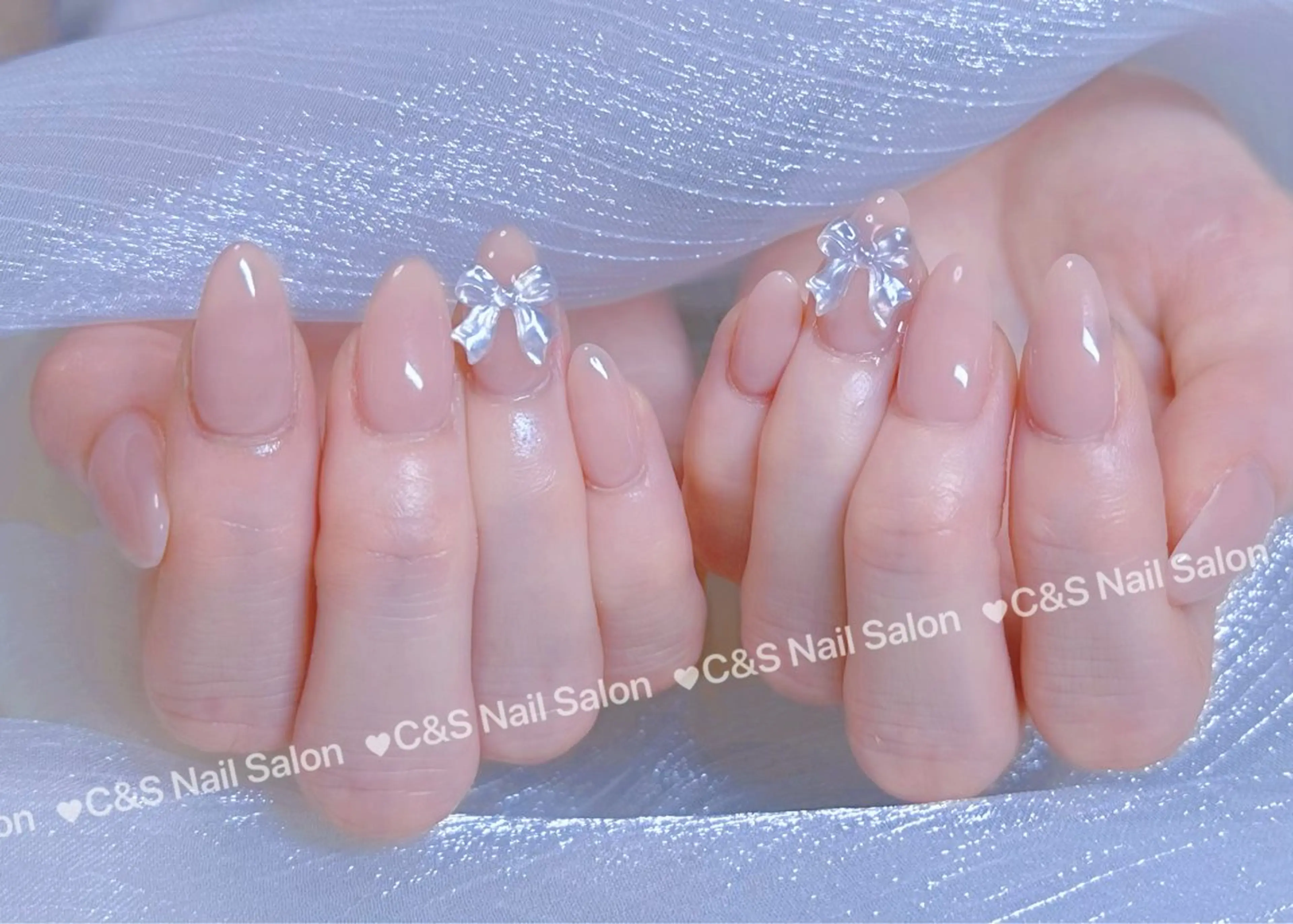 ネイル チークネイル 長さ出し フットネイル フレンチネイル ジェルネイル ハンドネイル C&S  Nail Salonのネイルデザイン