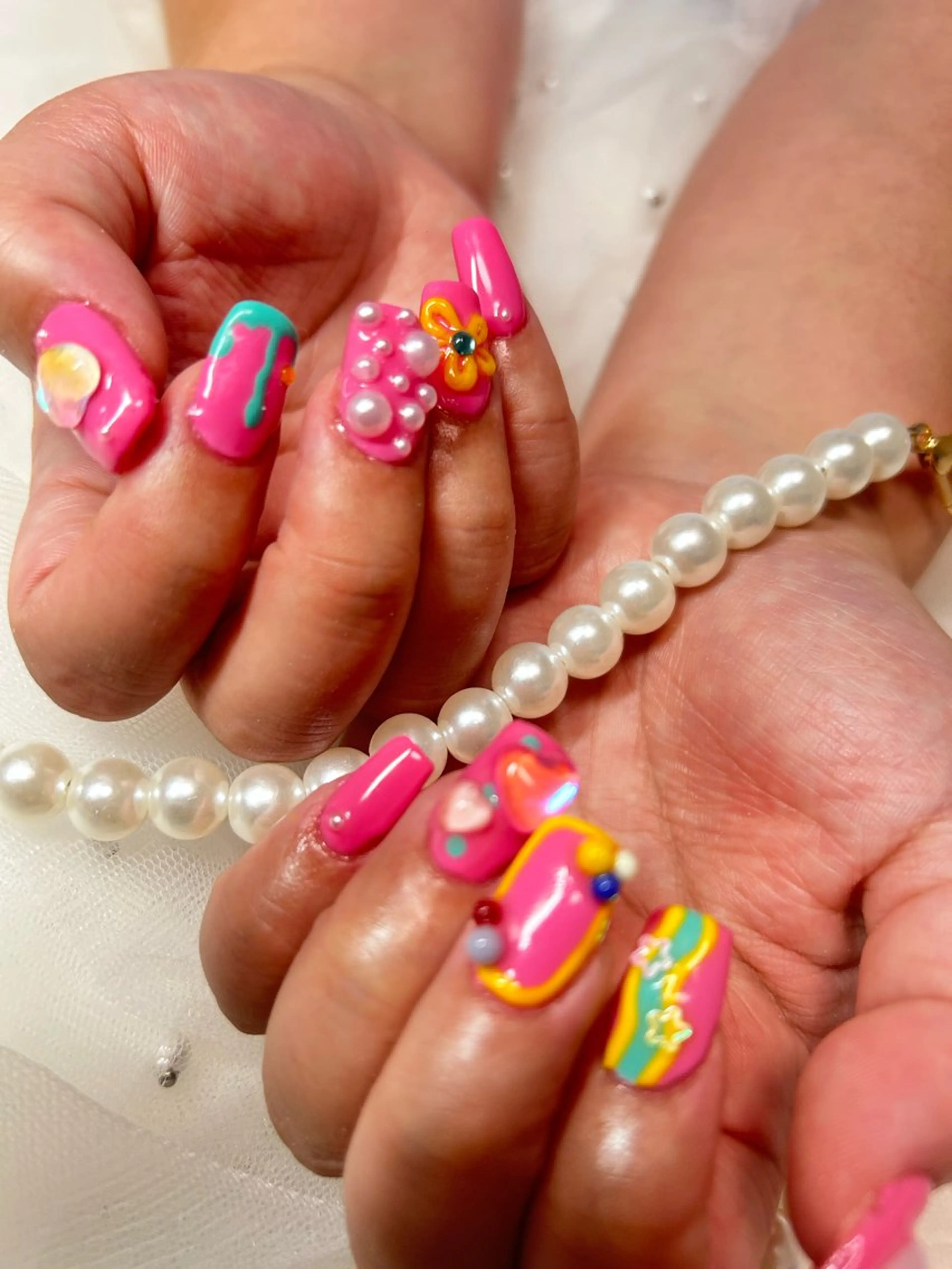 ネイル 長さ出し スカルプネイル フォルビチローロ所属・moritou harunaのネイルデザイン