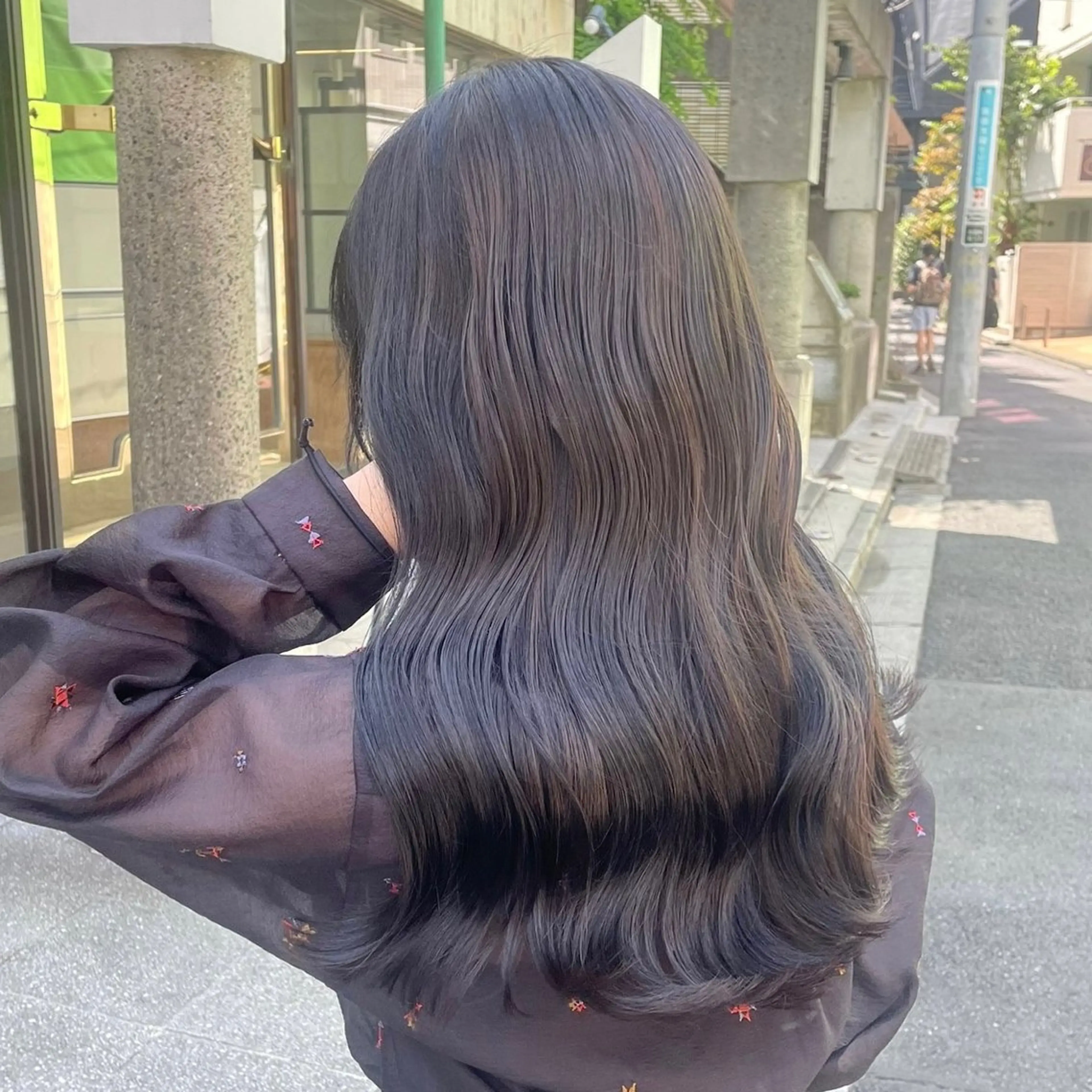 ロング カラー 切りっぱなしボブ ブリーチ ダブルカラー ハイライトカラー ブリーチなしカラー Wカラー/髪質改善/ 艶カラー🩶Sanaのヘアスタイル