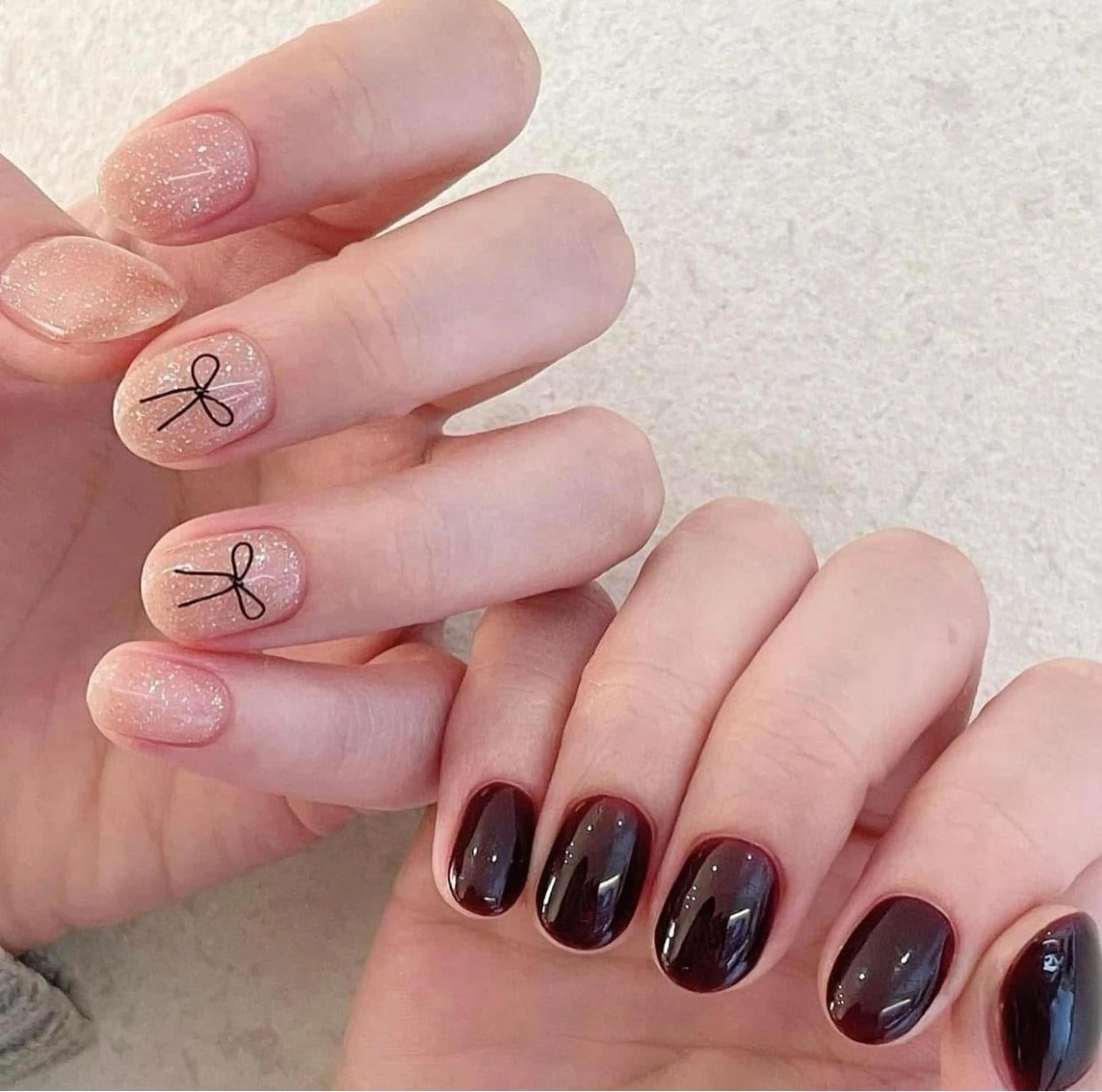 ネイル アートネイル 成人式 ジェルネイル ニュアンスネイル ネイルチップ Kora Nailのネイルデザイン