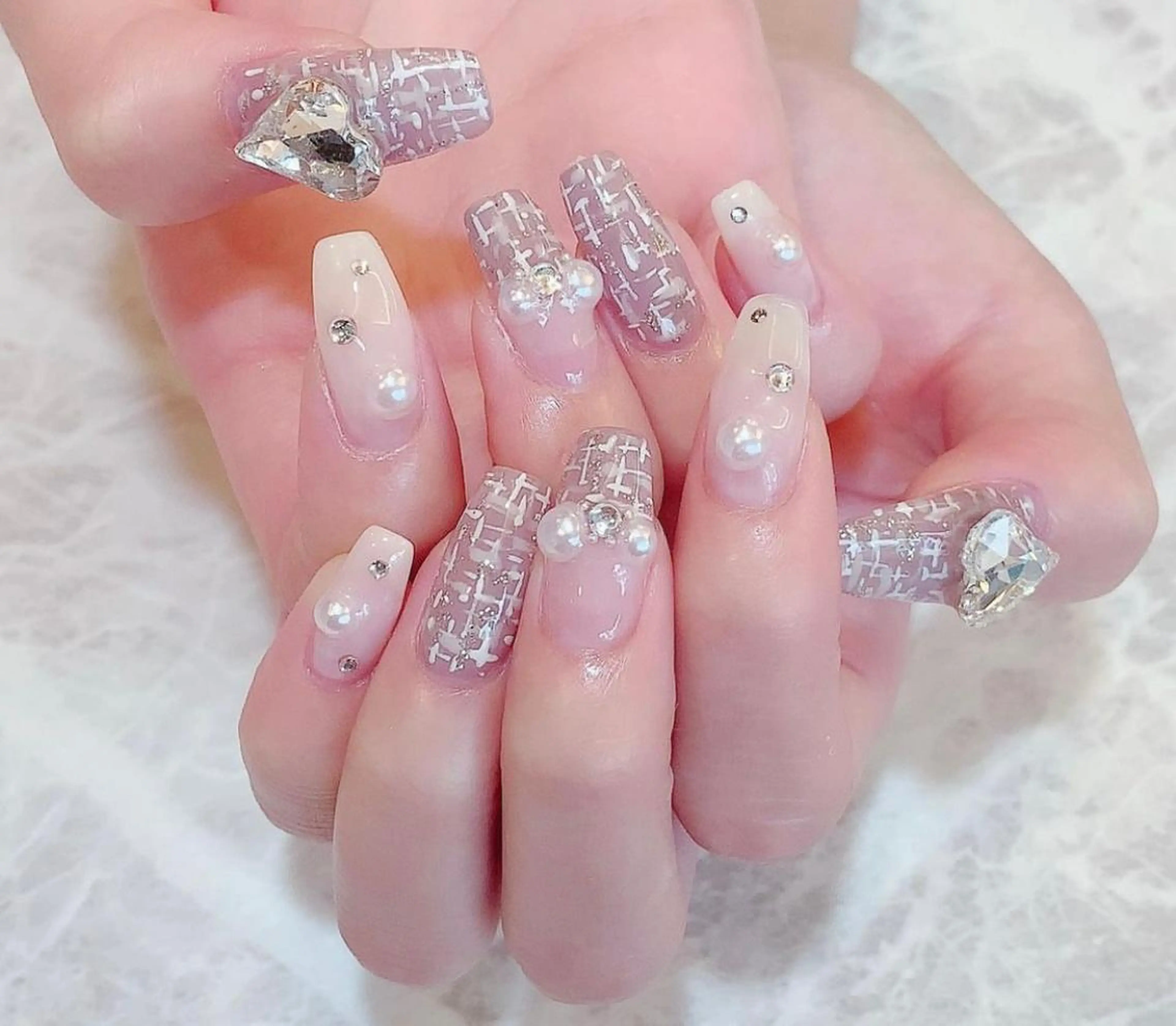 ネイル クリアネイル 長さ出し フットネイル フレンチネイル 氷ネイル・うるうるネイル Moana Nail 長さだし専門店のネイルデザイン