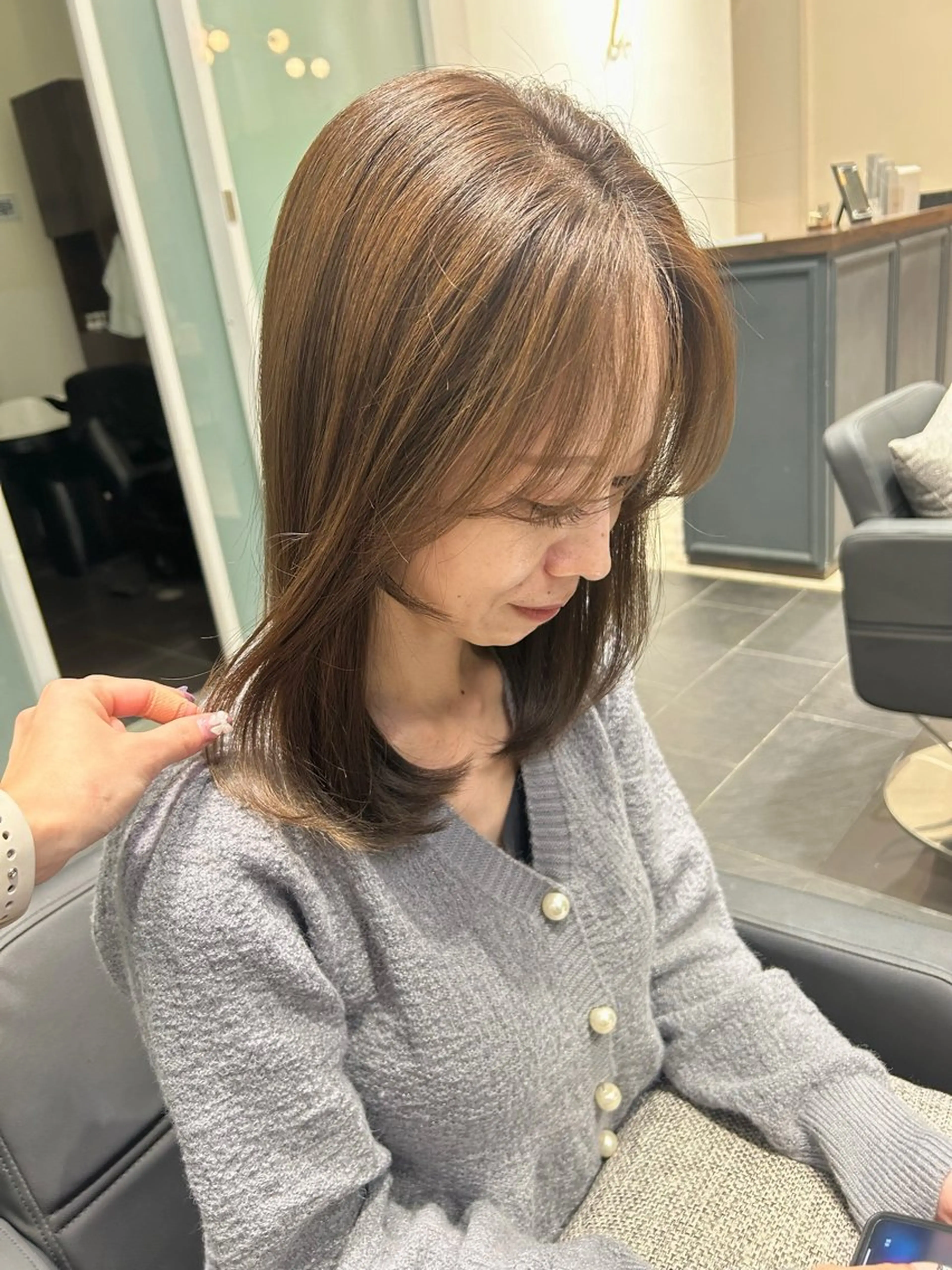 セミロング 似合わせ前髪/ 小顔カット🎀そうのヘアスタイル