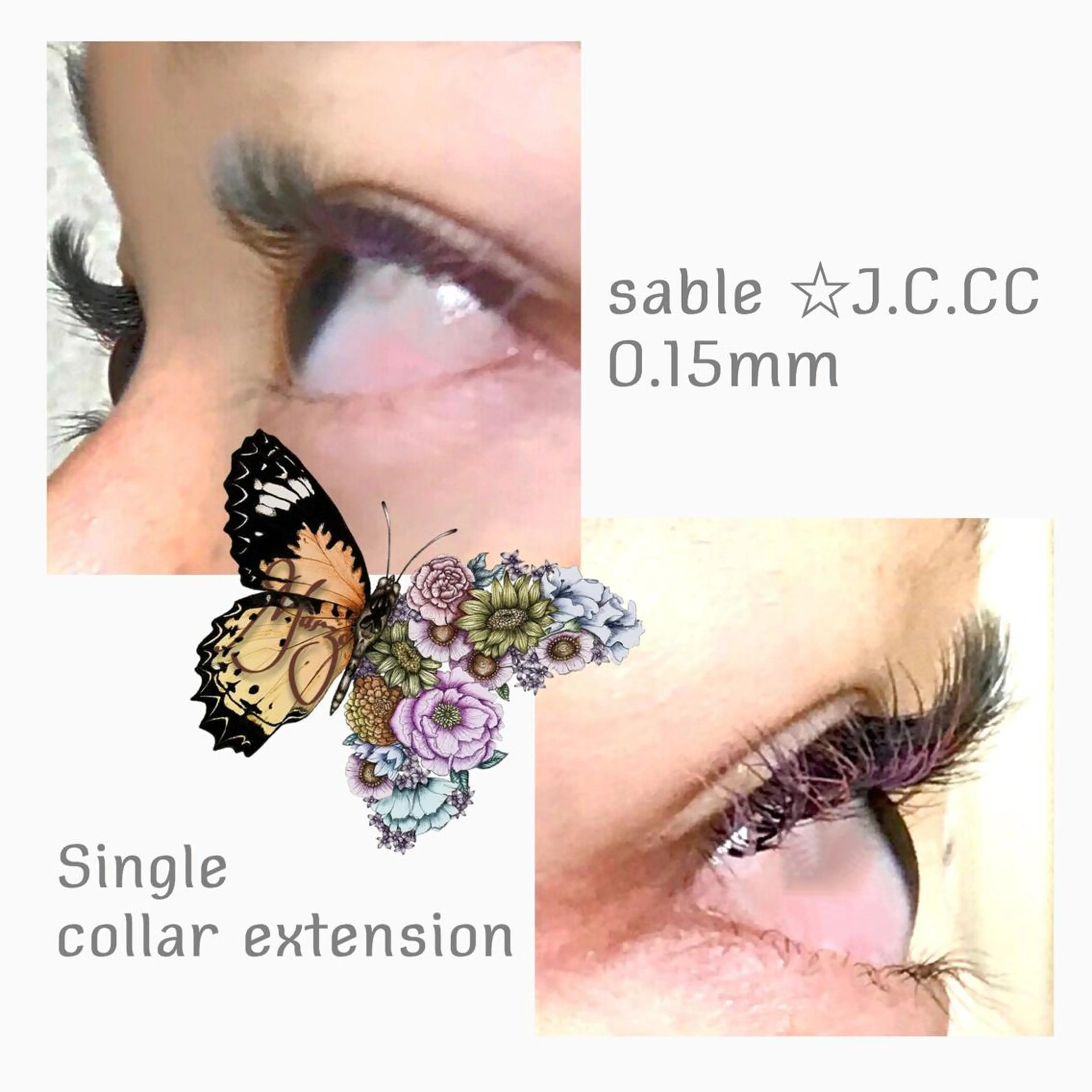 カラー マツエク・マツパ 黒髪 ブルーカラー ブラウンカラー 透明感カラー ダークブラウン eyelash salonLoopꨄのマツエク・マツパデザイン