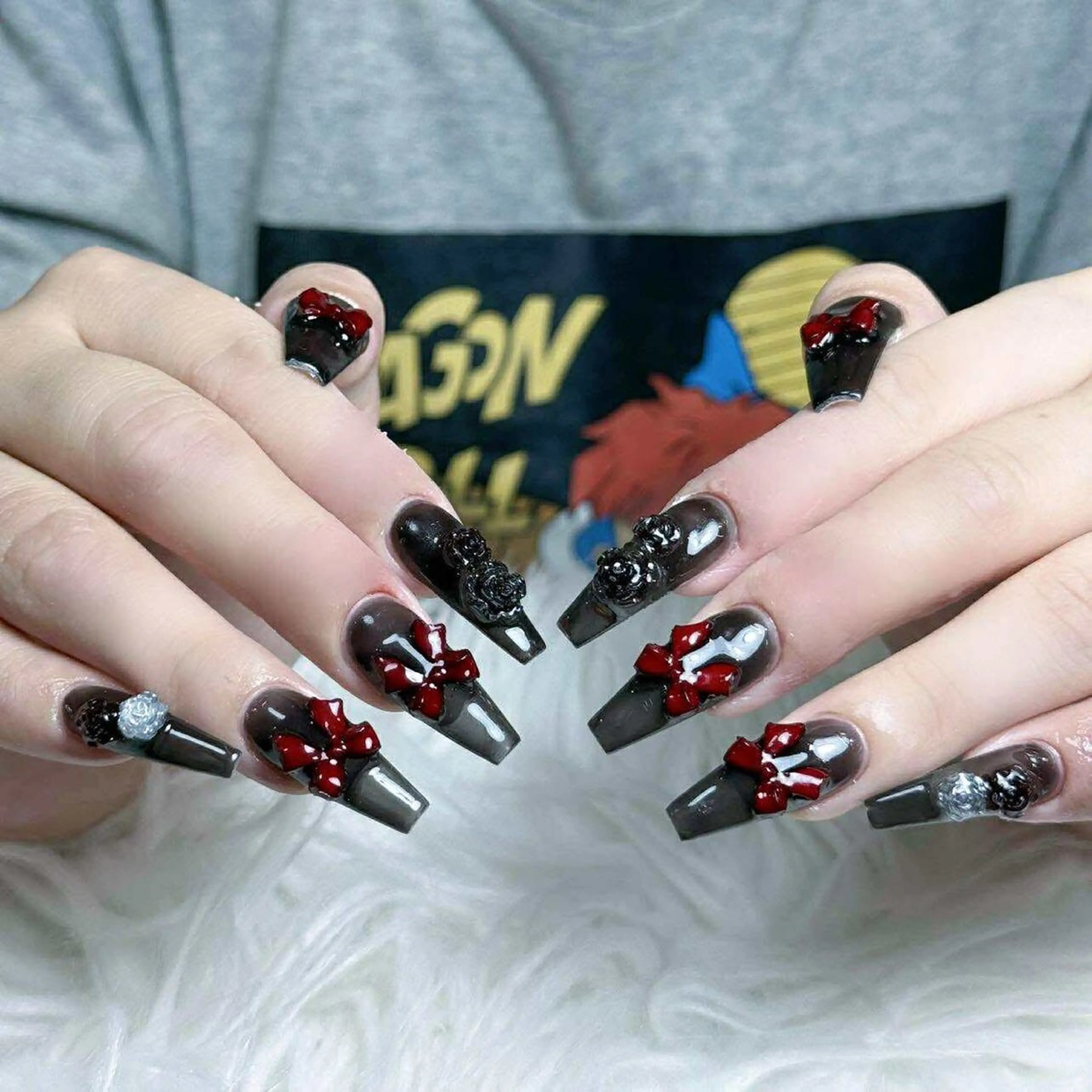 ネイル フレンチネイル ジェルネイル キラキラネイル 韓国ネイル マグネットネイル ハンドネイル Julli nail studio所属・Julli NailStudioのネイルデザイン