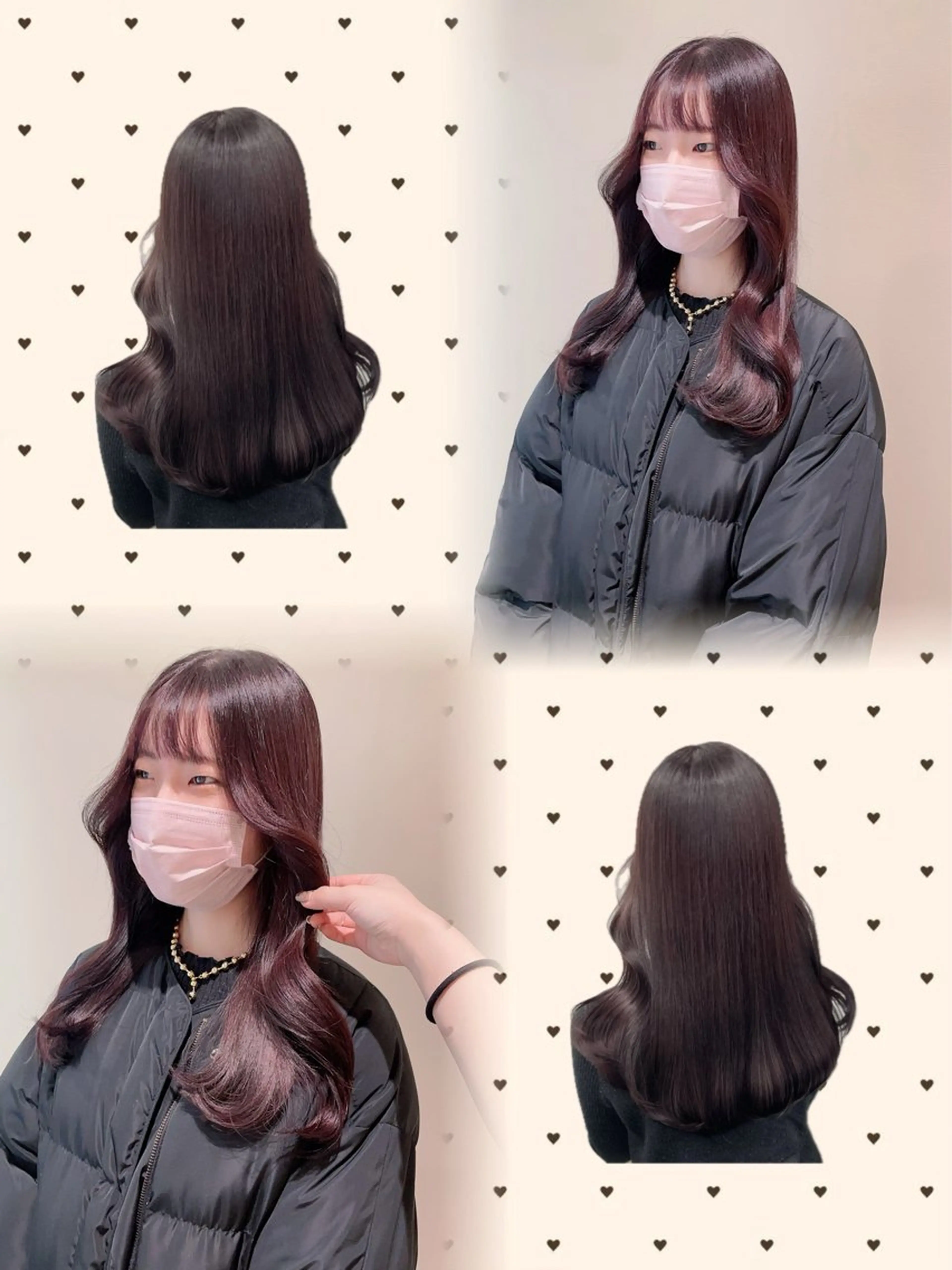 セミロング カラー ヘアアレンジ nana【艶髪】/ 顔まわり/縮毛矯正のヘアスタイル