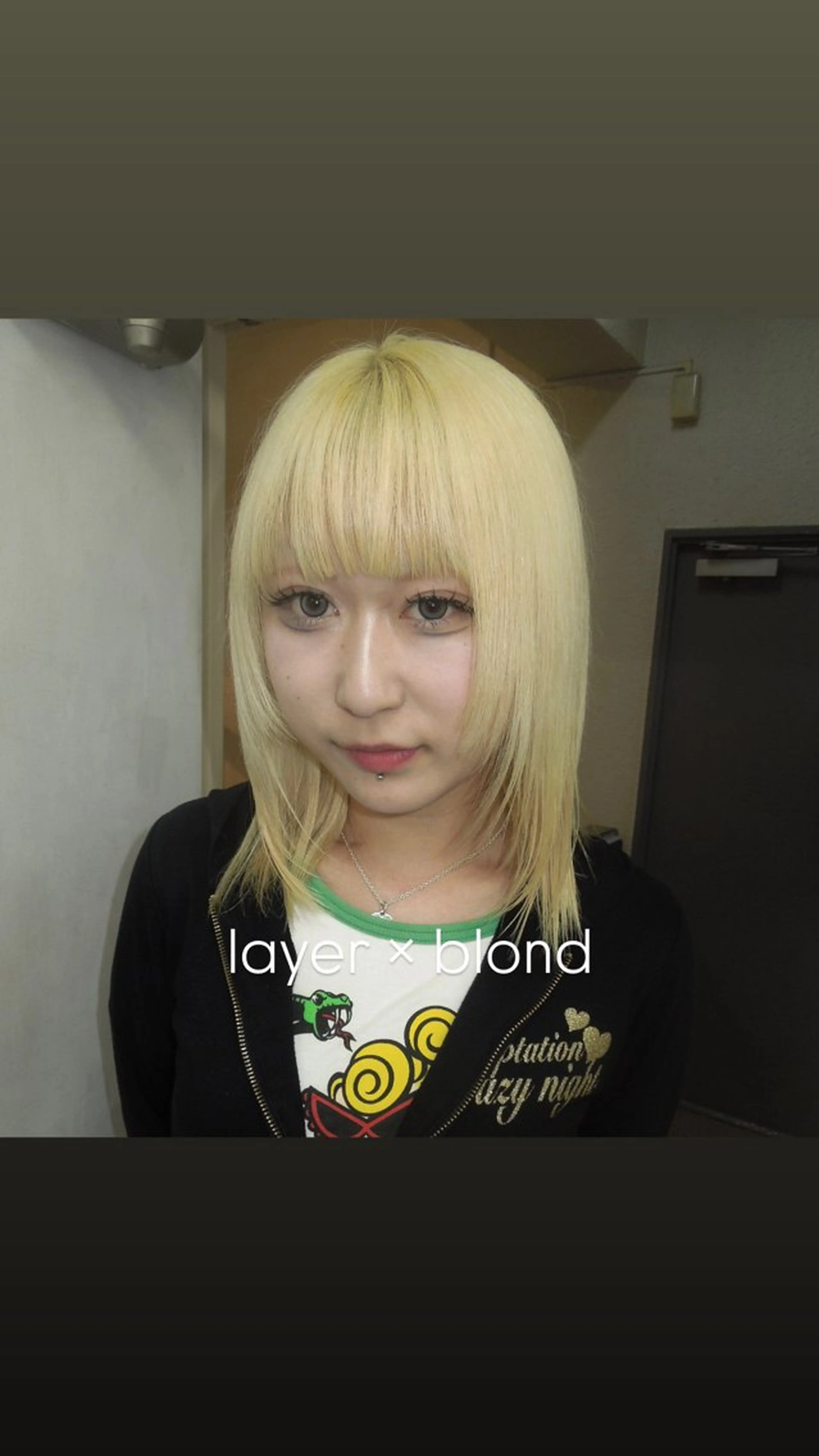 ミディアム カラー ブロンド ヘアカラー トリートメント タマキ/似合わせ カット/Wカラーのヘアスタイル