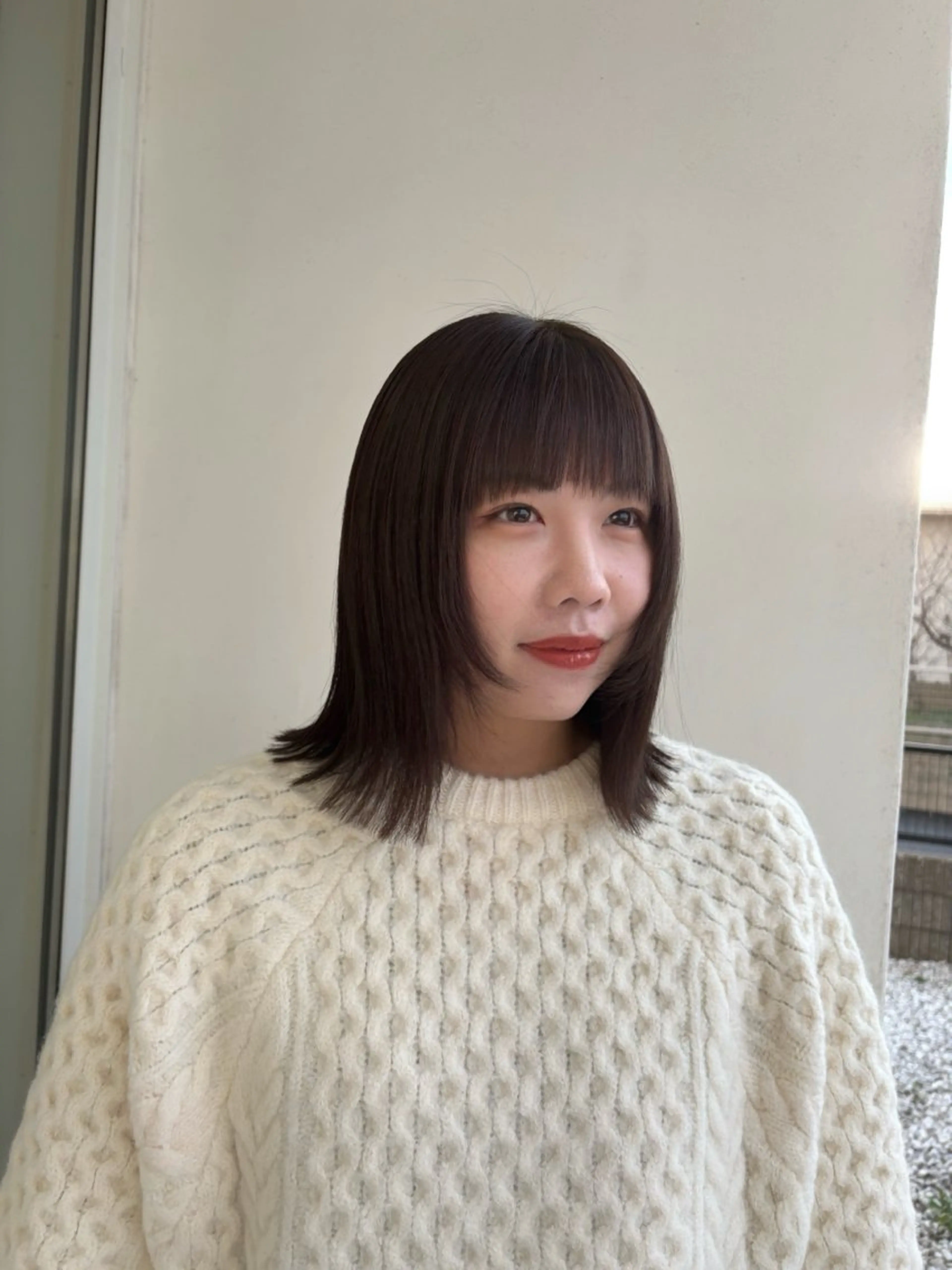 ミディアム 顔周りカット 愛されヘア🎀 hinanoのヘアスタイル