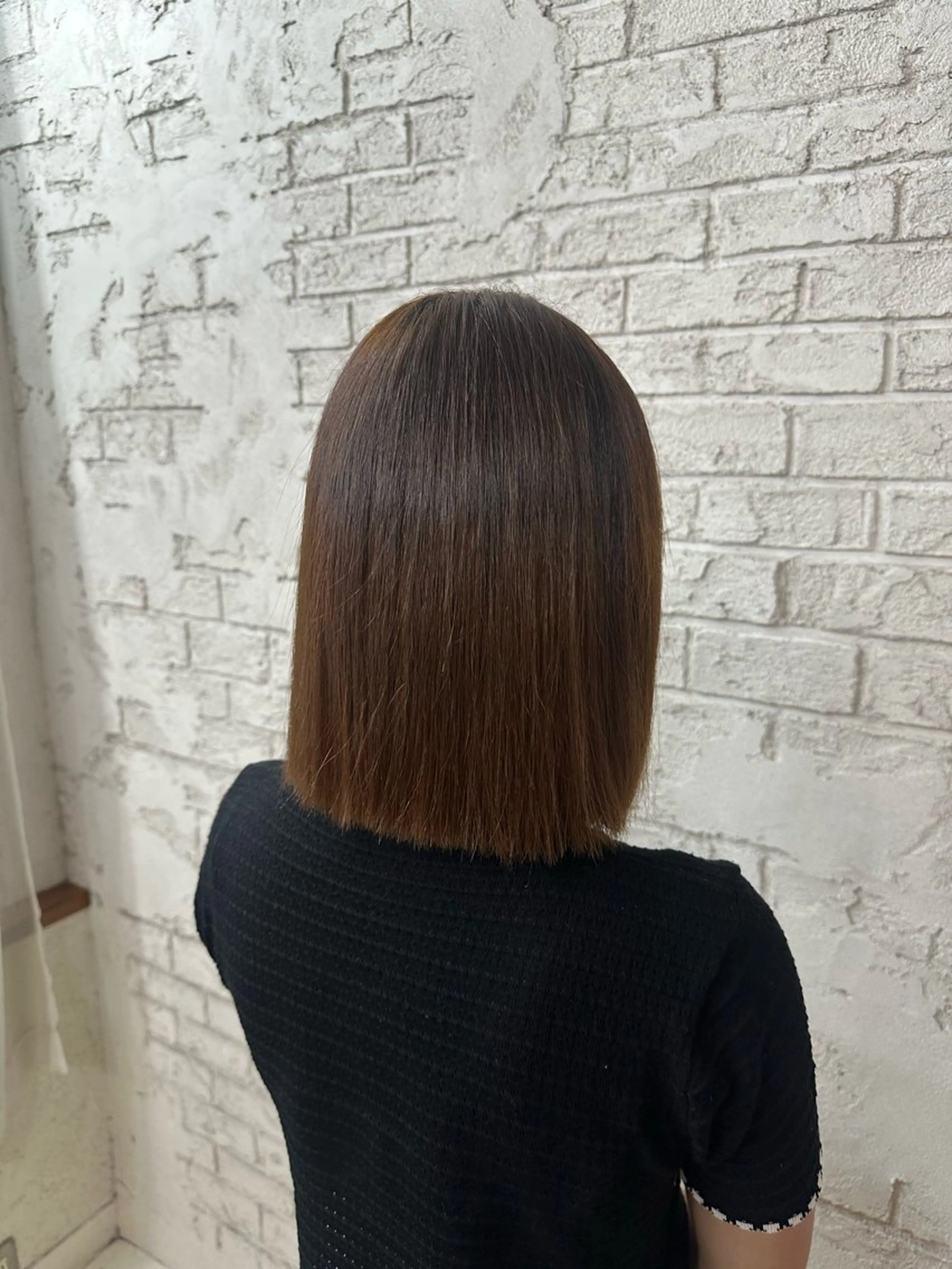 ミディアム 縮毛矯正 カラーモデル募集中 🩶REI🩶のヘアスタイル