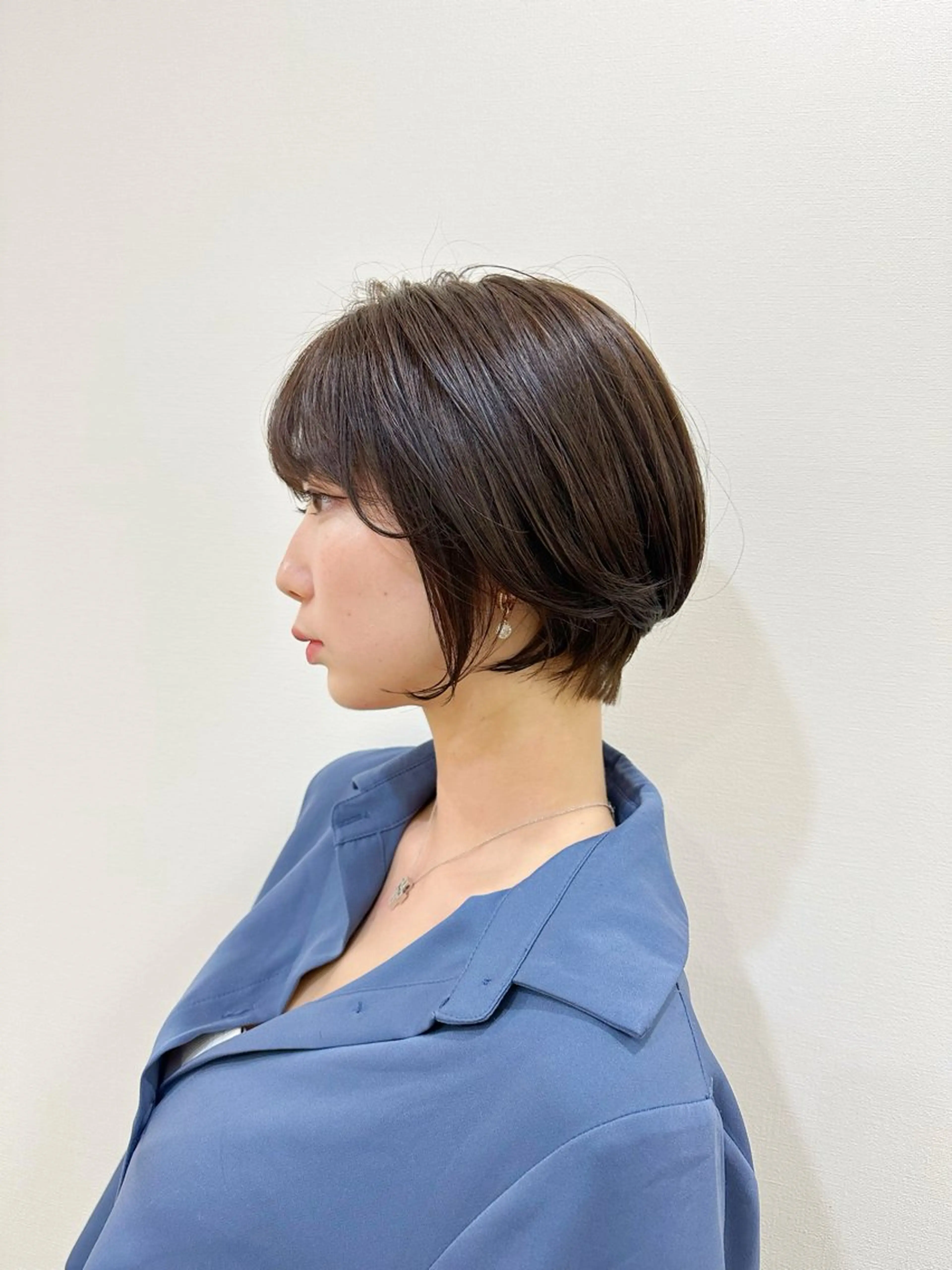 ショート カラー ショートボブ ハンサムショート ボブ くせ毛 ショートヘア カット ヘアカラー newline銀座所属・銀座ショート/ 大人ショート/金子涼のヘアスタイル