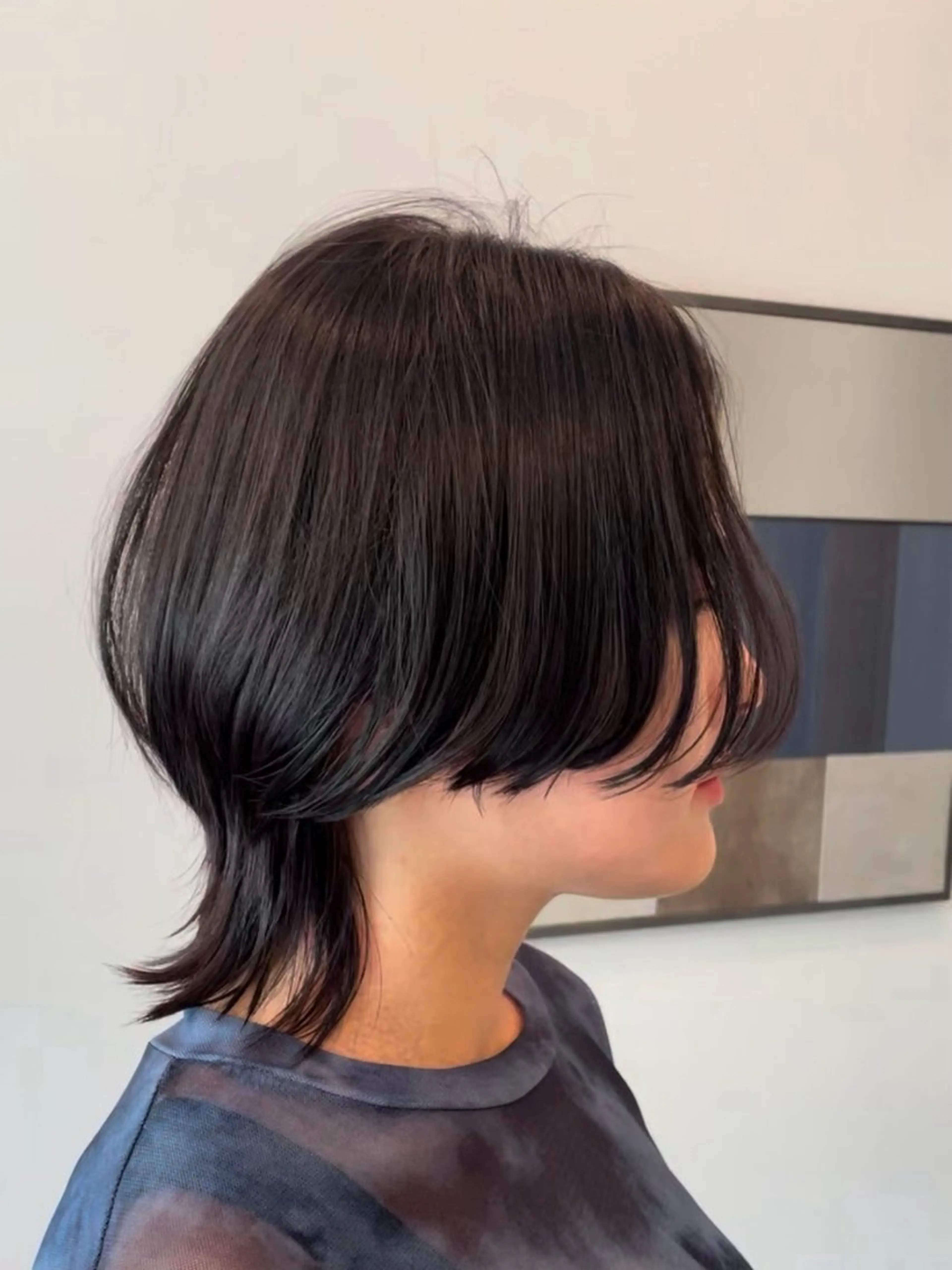 ショート くびれヘア 顔周りカット ウルフカット ショート/パーマ スタイル大矢瑛翔のヘアスタイル