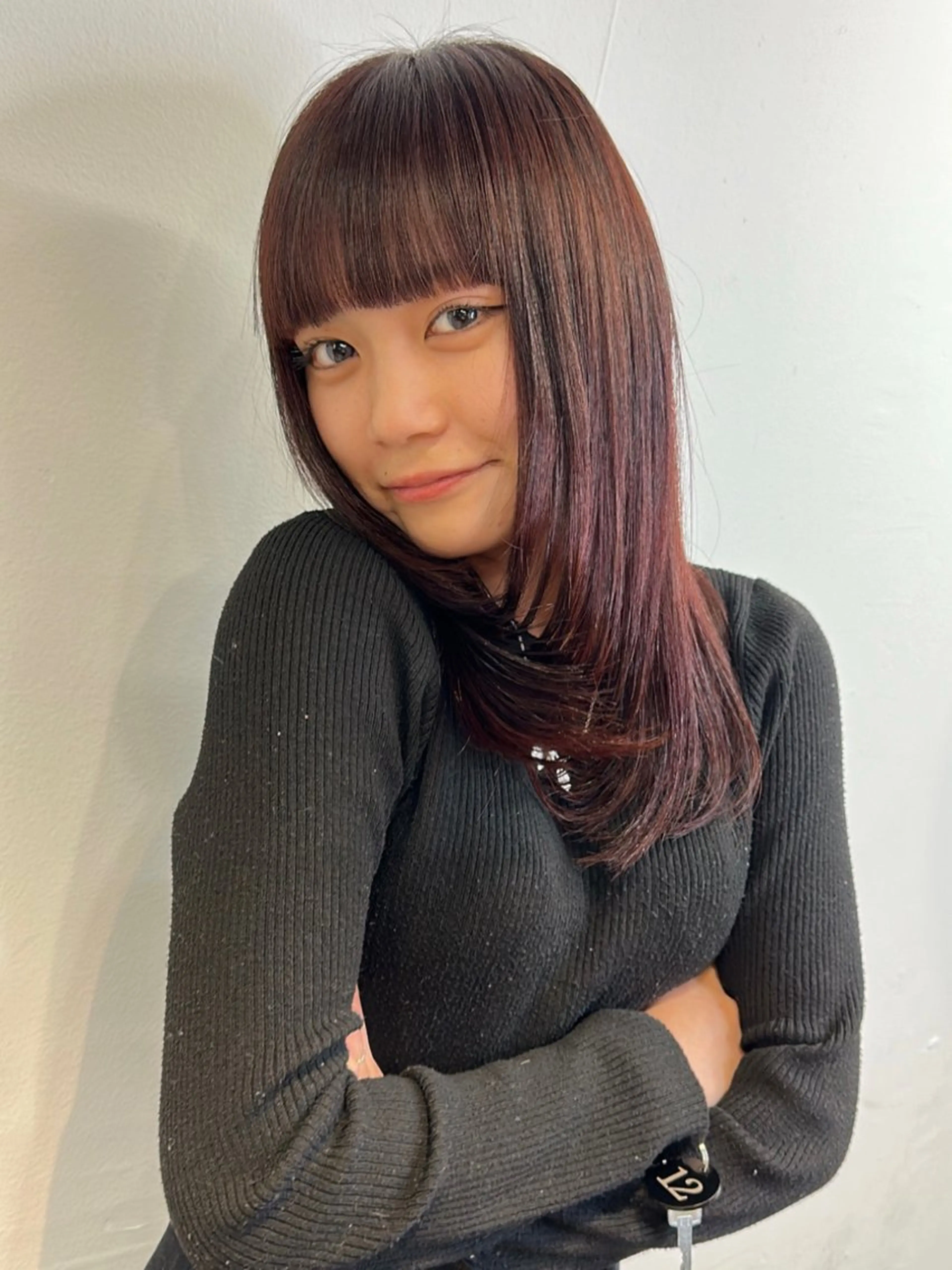 セミロング カラー ヘアアレンジ ブリーチ ケアブリーチ ダブルカラー イヤリングカラー ハイトーンカラー カット ヘアカラー トリートメント 心斎橋ダブルカラー ボブ/レイヤーのヘアスタイル