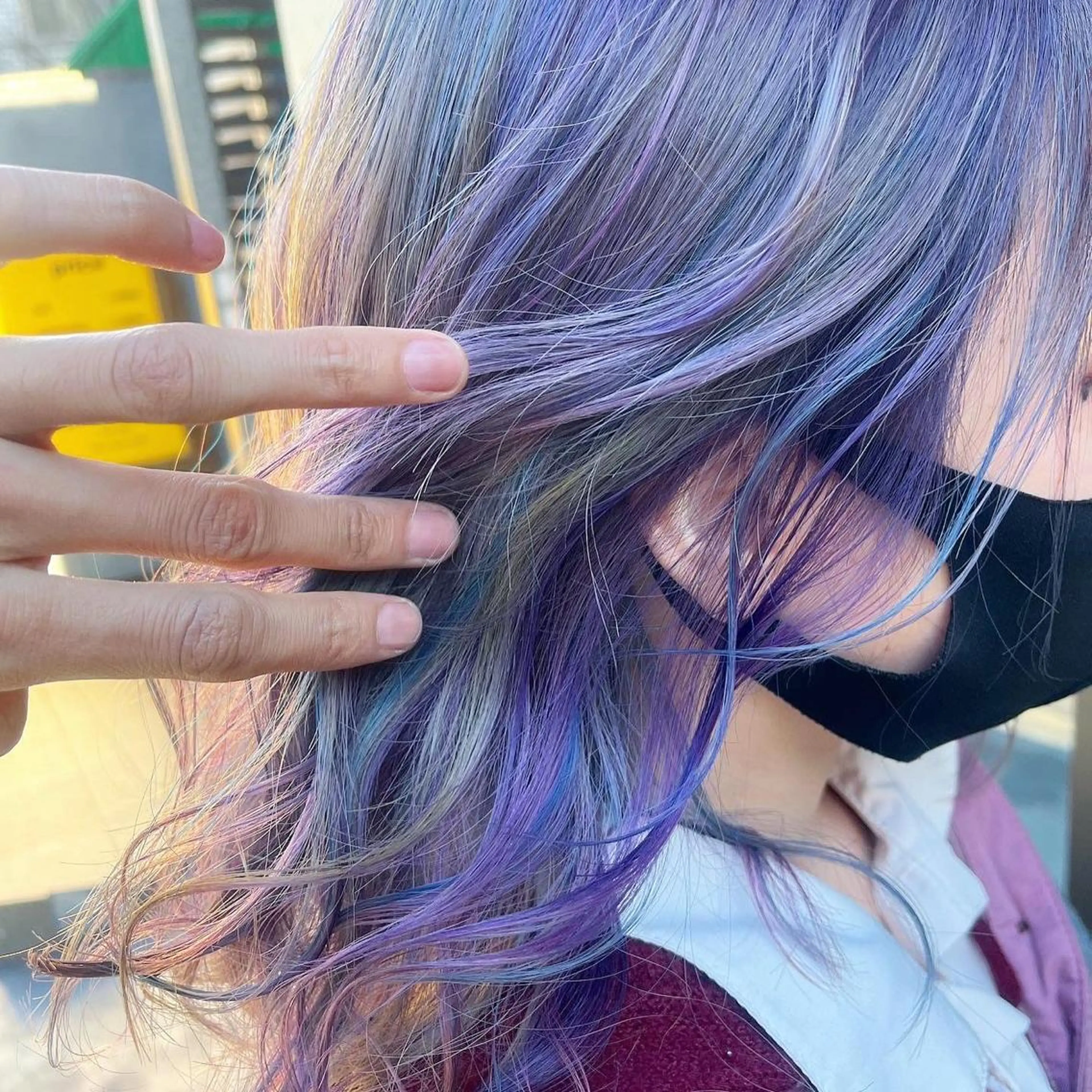 セミロング カラー ショートボブ アッシュ バレイヤージュ ミストバング ベージュカラー カット ヘアカラー トリートメント 原宿サロン代表 デザインカラー伊藤卓のヘアスタイル