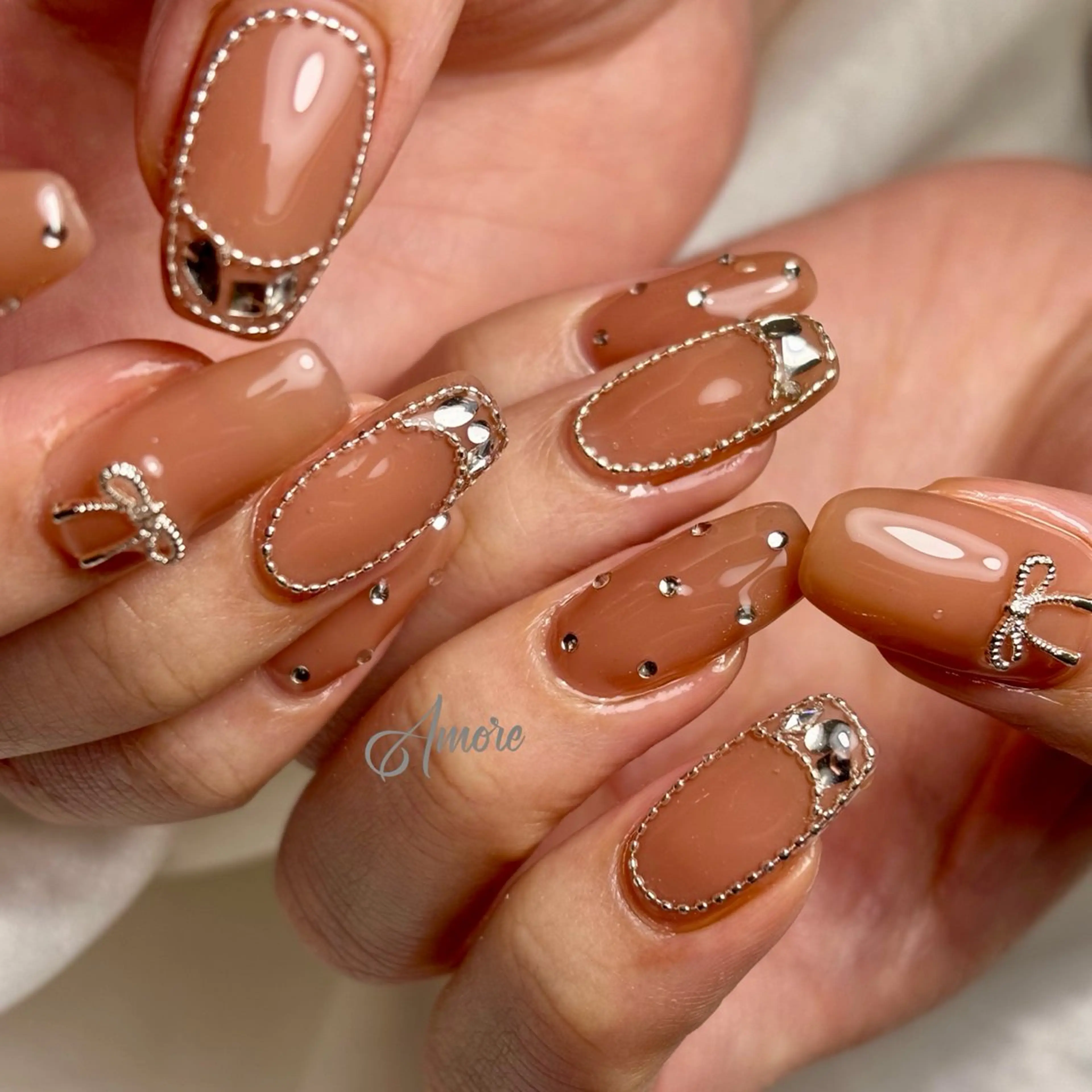 ネイル ジェルネイル キラキラネイル 韓国ネイル マグネットネイル パラジェル You kyehwaのネイルデザイン