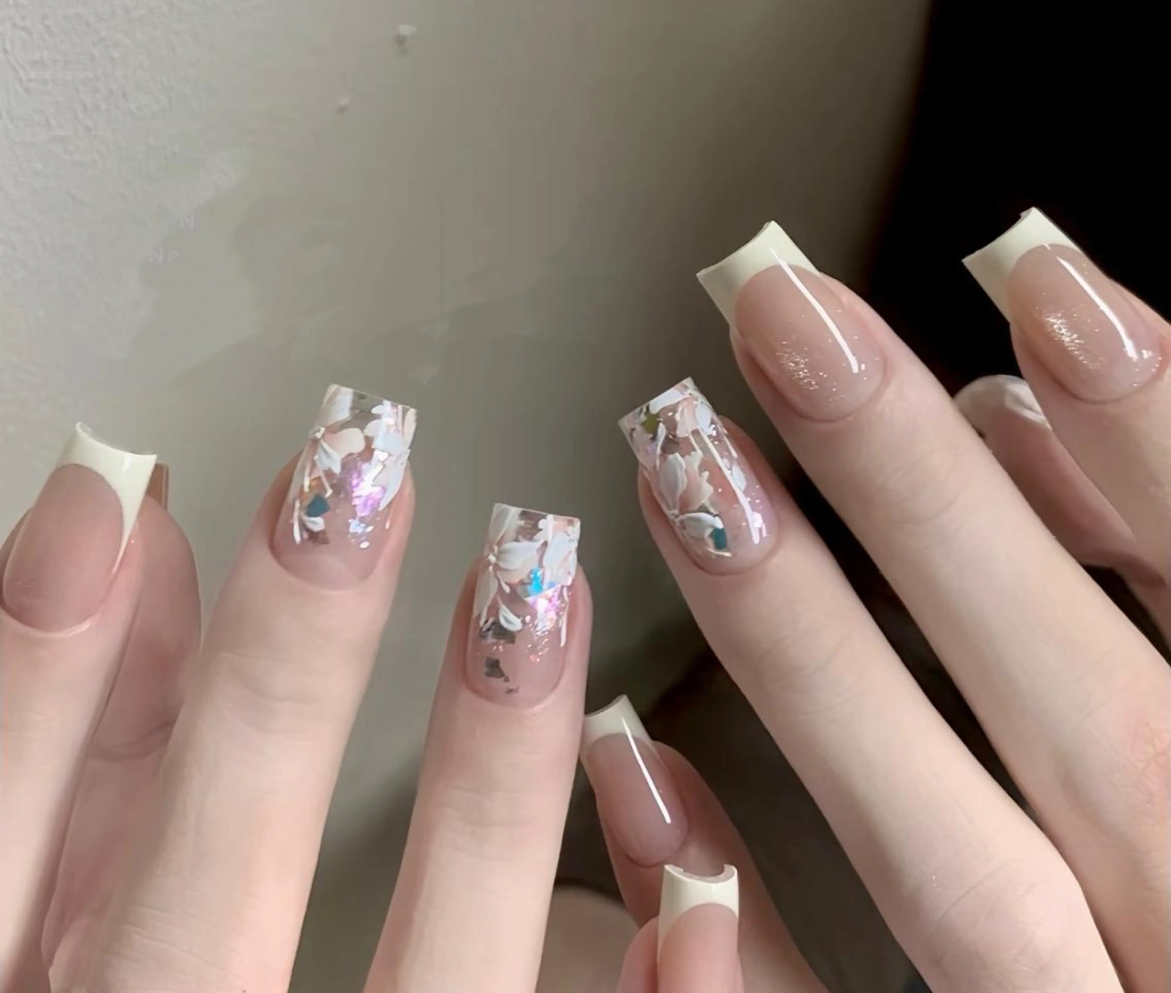 ネイル アートネイル 持ち込み ニュアンスネイル ストーンネイル Yosora nailのネイルデザイン