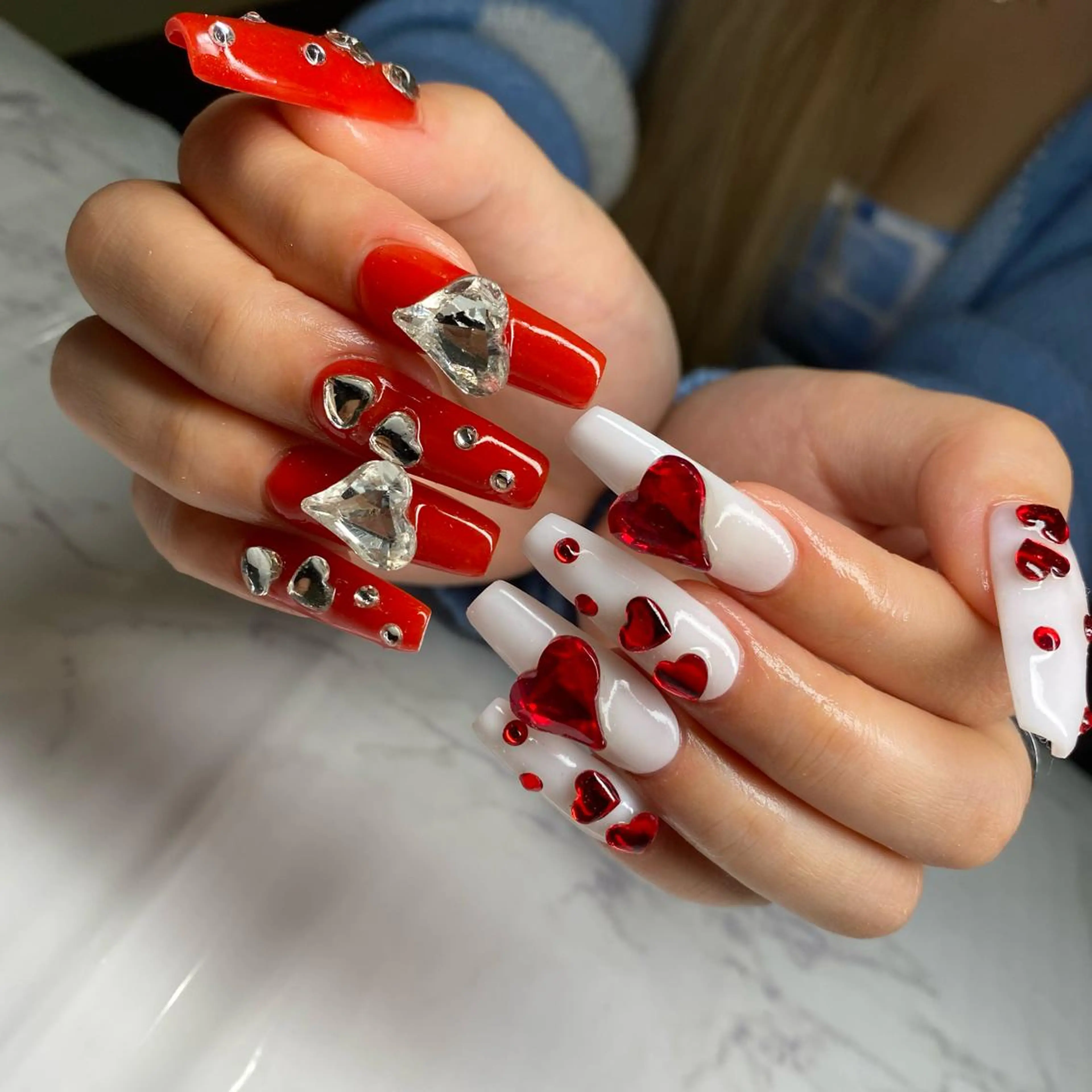 ロング ネイル ハンドネイル nail salon azuのネイルデザイン