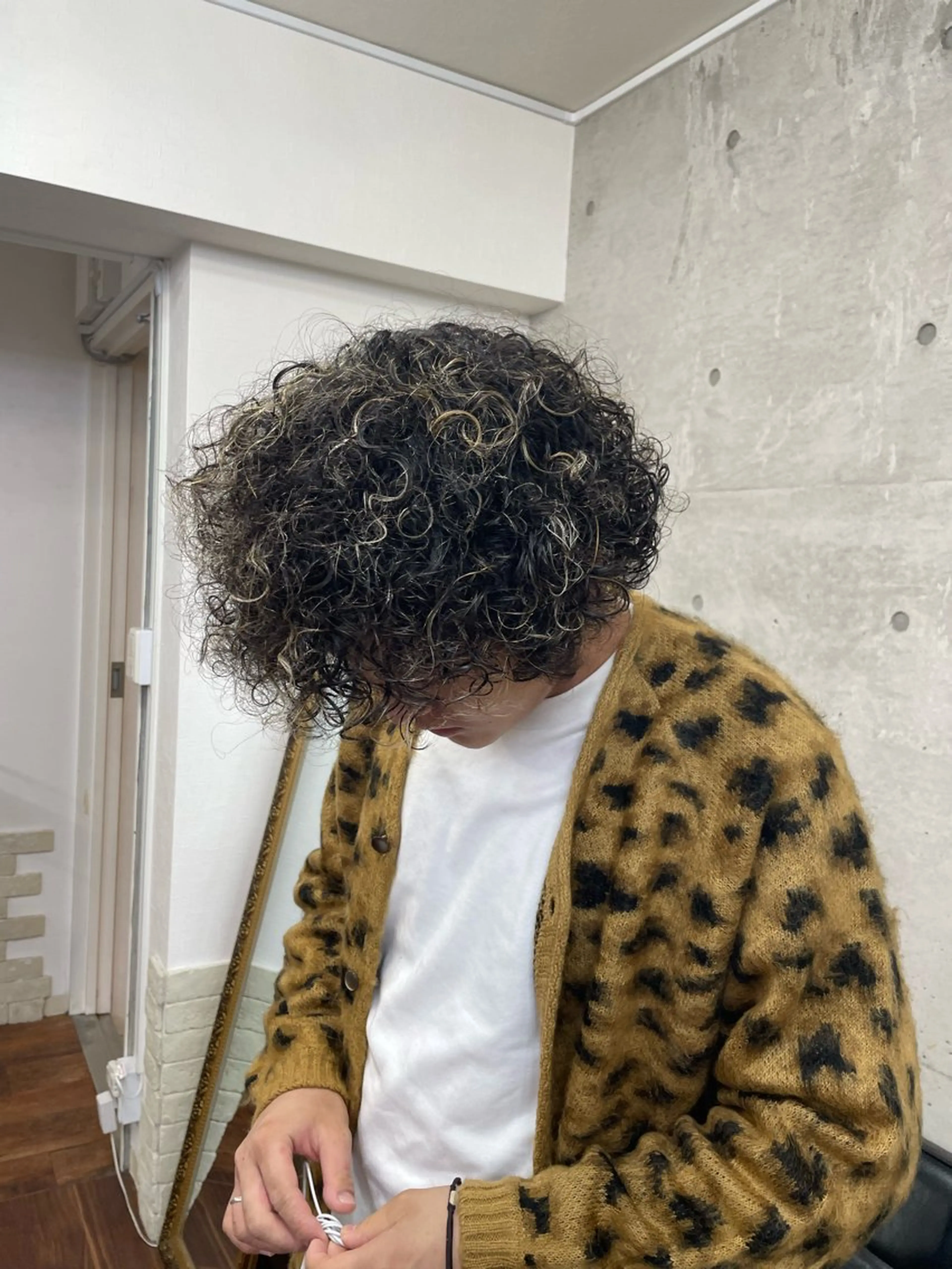 カラー パーマ メンズ メンズメッシュ メンズパーマ プードルパーマ メッシュ プードルパーマ Ritsuki メンズ特化😎のヘアスタイル