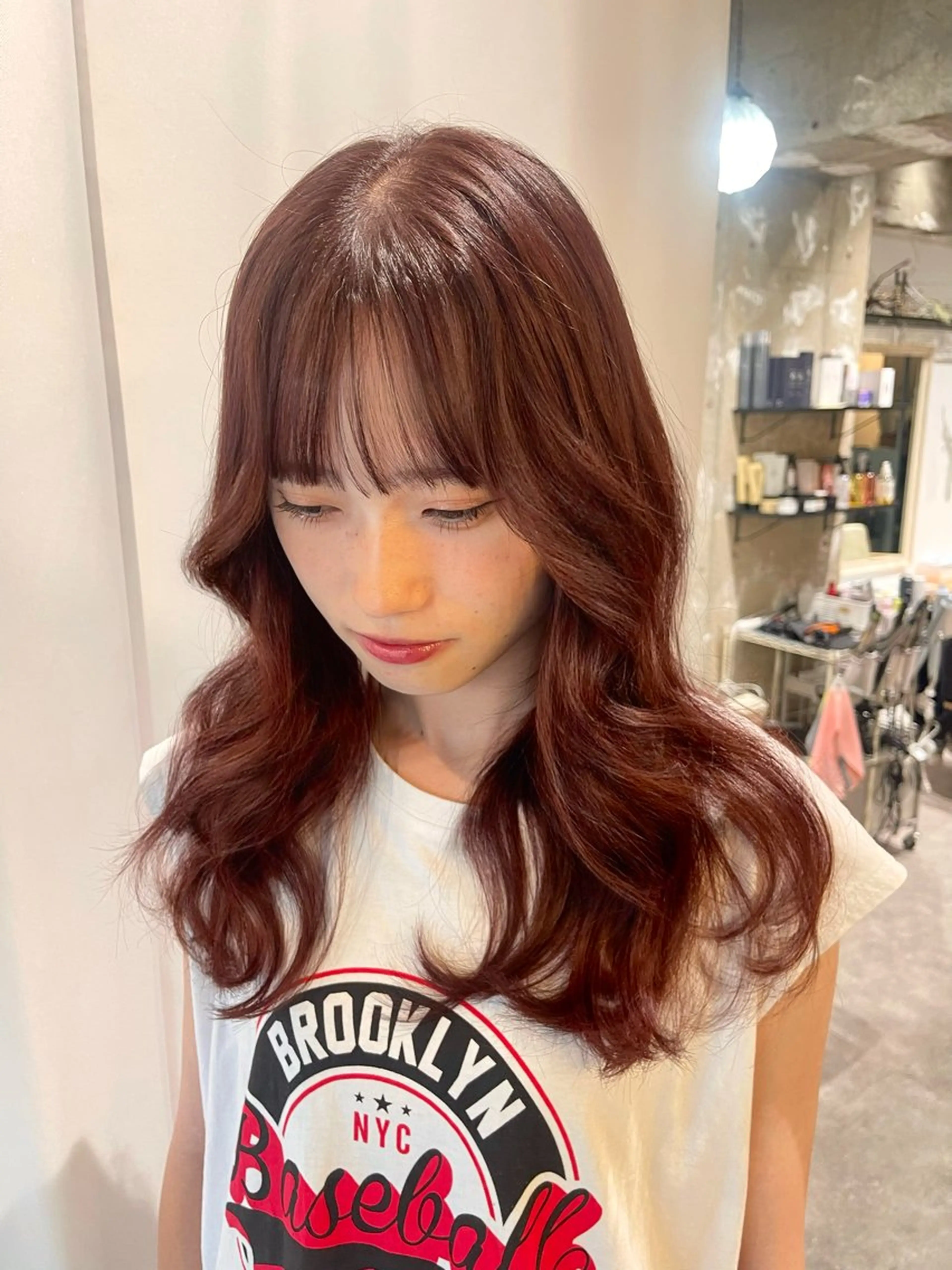 ロング ヘアカラー ano @anomukuiのヘアスタイル