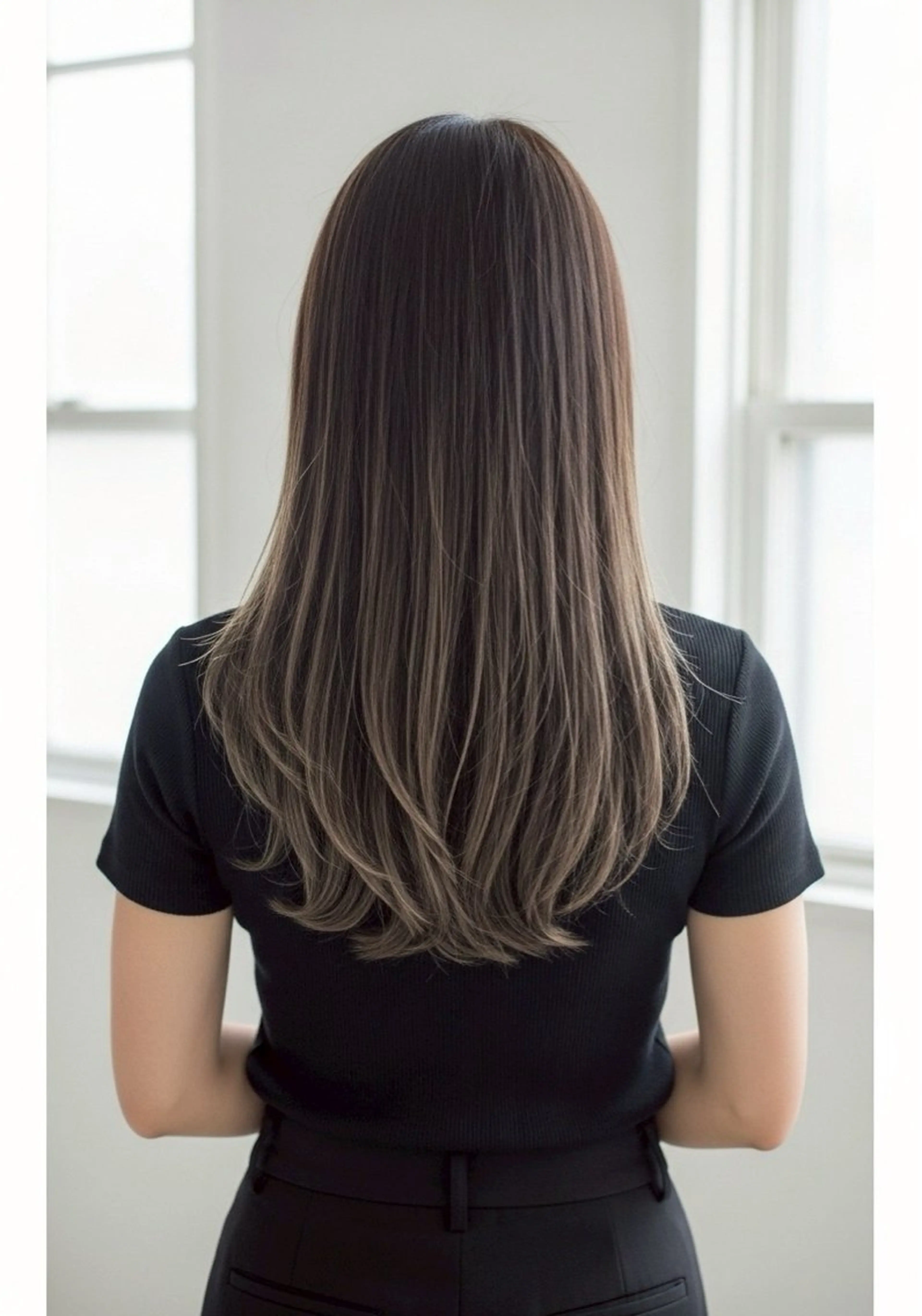 ロング カラー 土肥 美羽のヘアスタイル