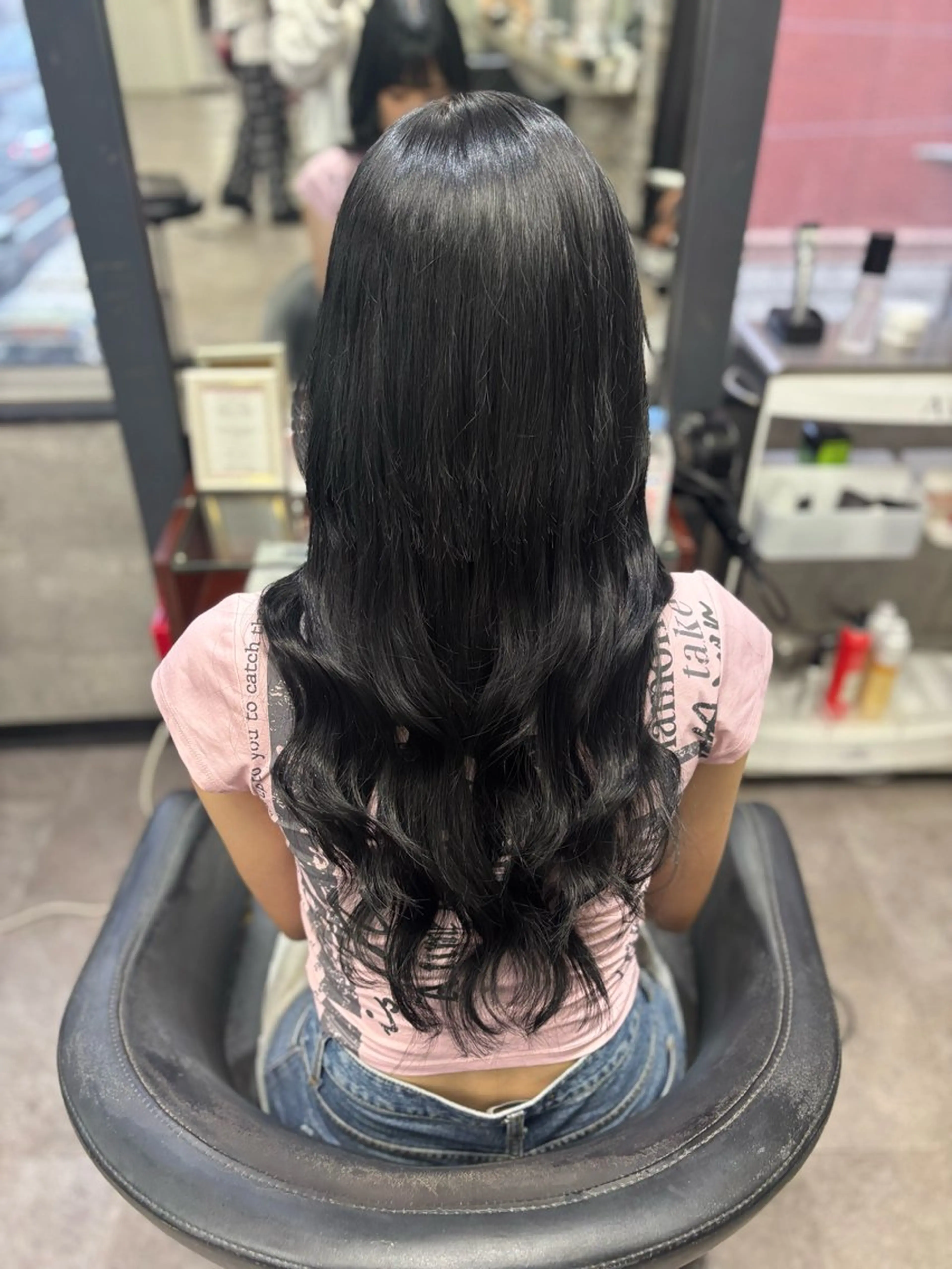 プラチナシールエクステ47cm 80枚  当日予約馴染ませカット無料✨✂️の写真