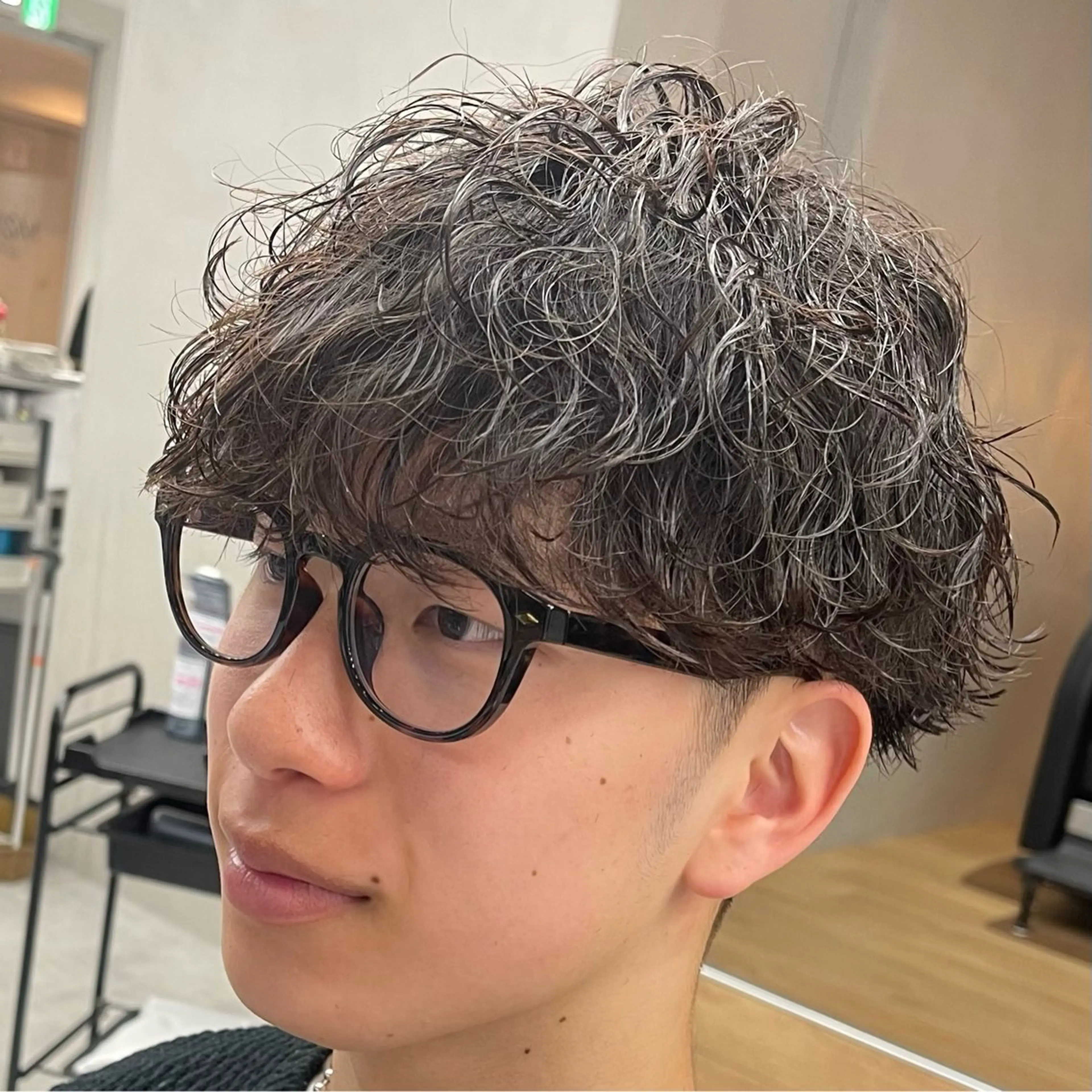 ショート パーマ メンズ カット パーマ メンズパーマ/波巻き 新潟/万代/夏芽🎀のヘアスタイル