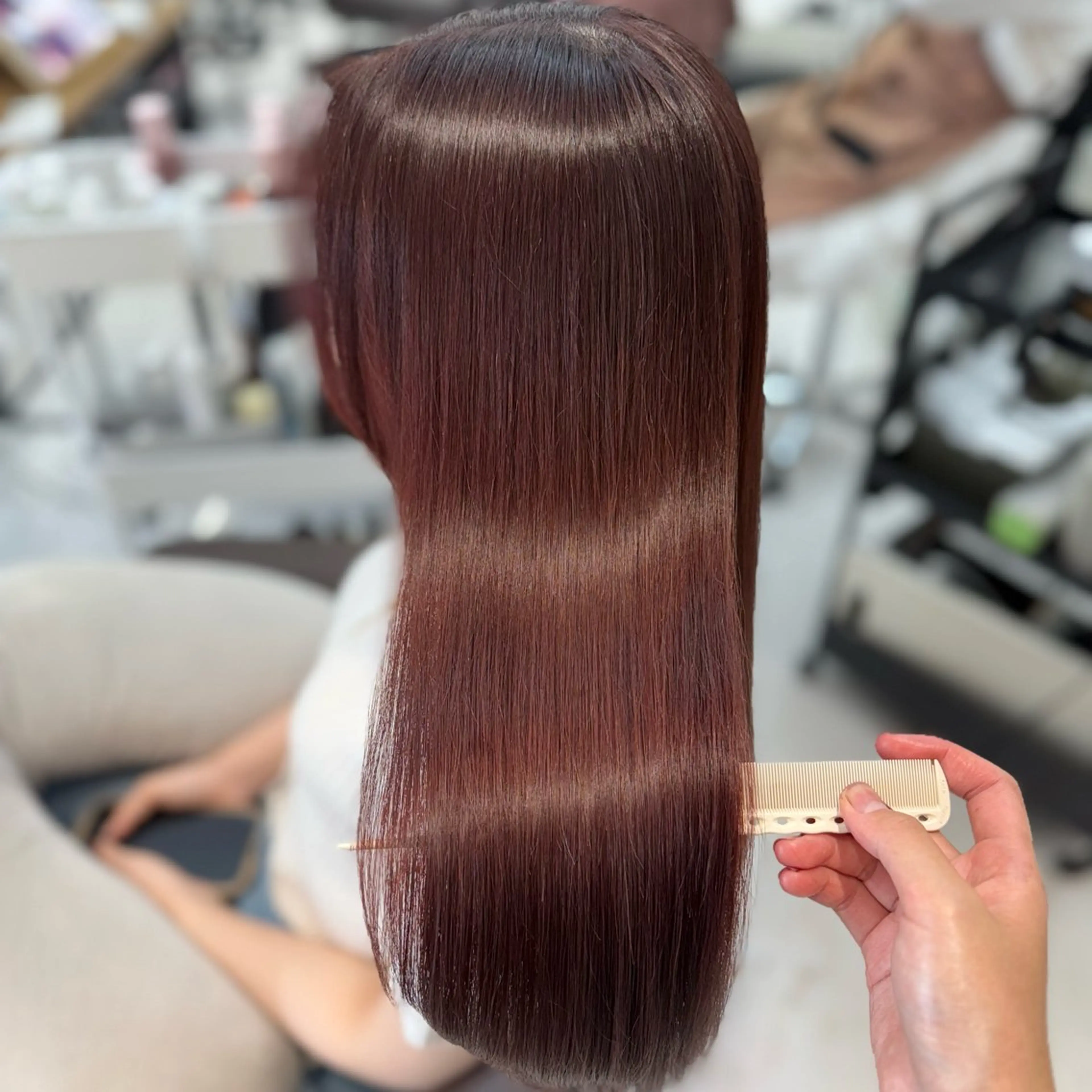 ロング 山崎結菜 🫧透明感カラーのヘアスタイル