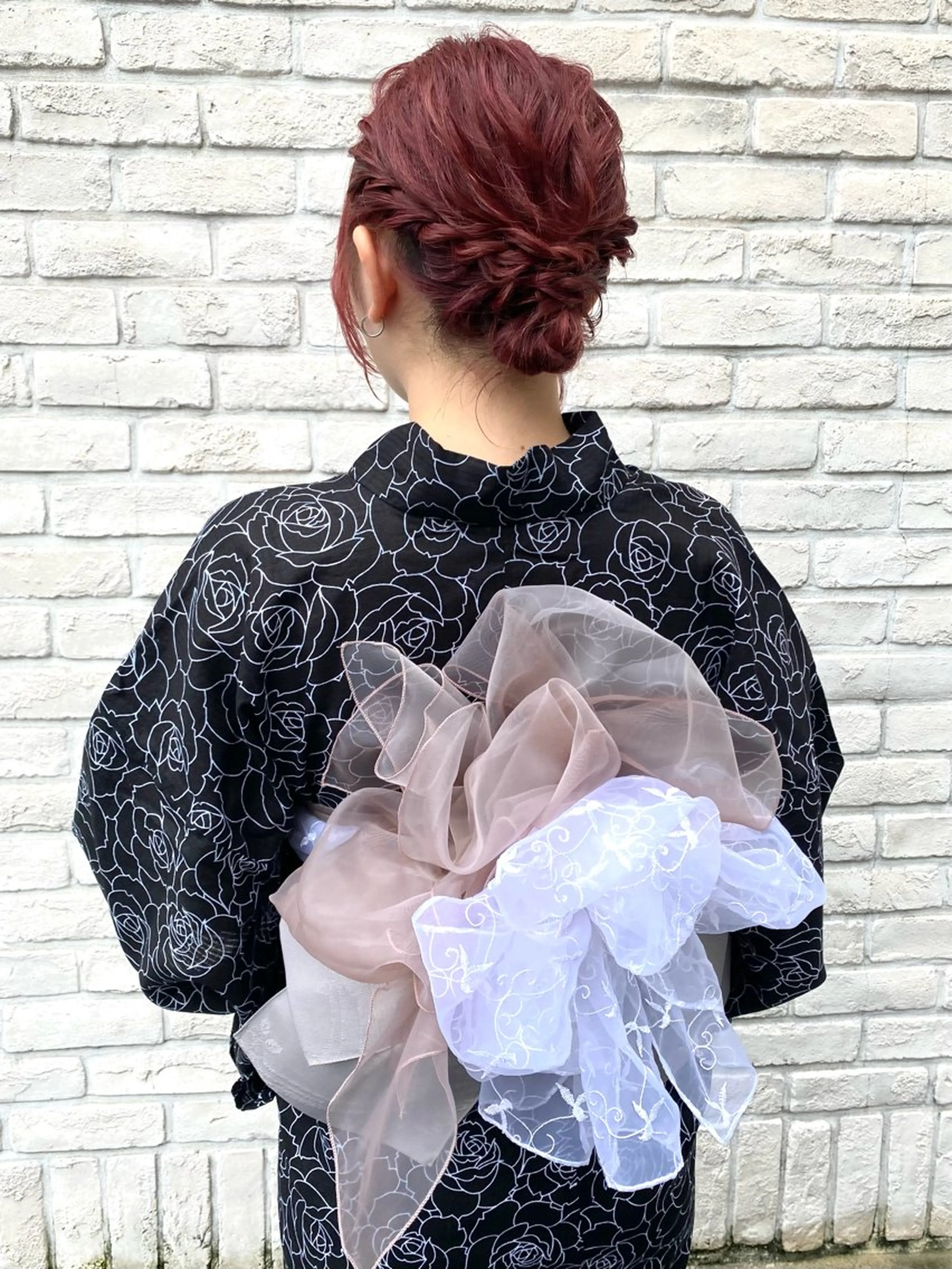 ヘアアレンジ 着付け 💙mai🫧 艶髪縮毛矯正のヘアスタイル