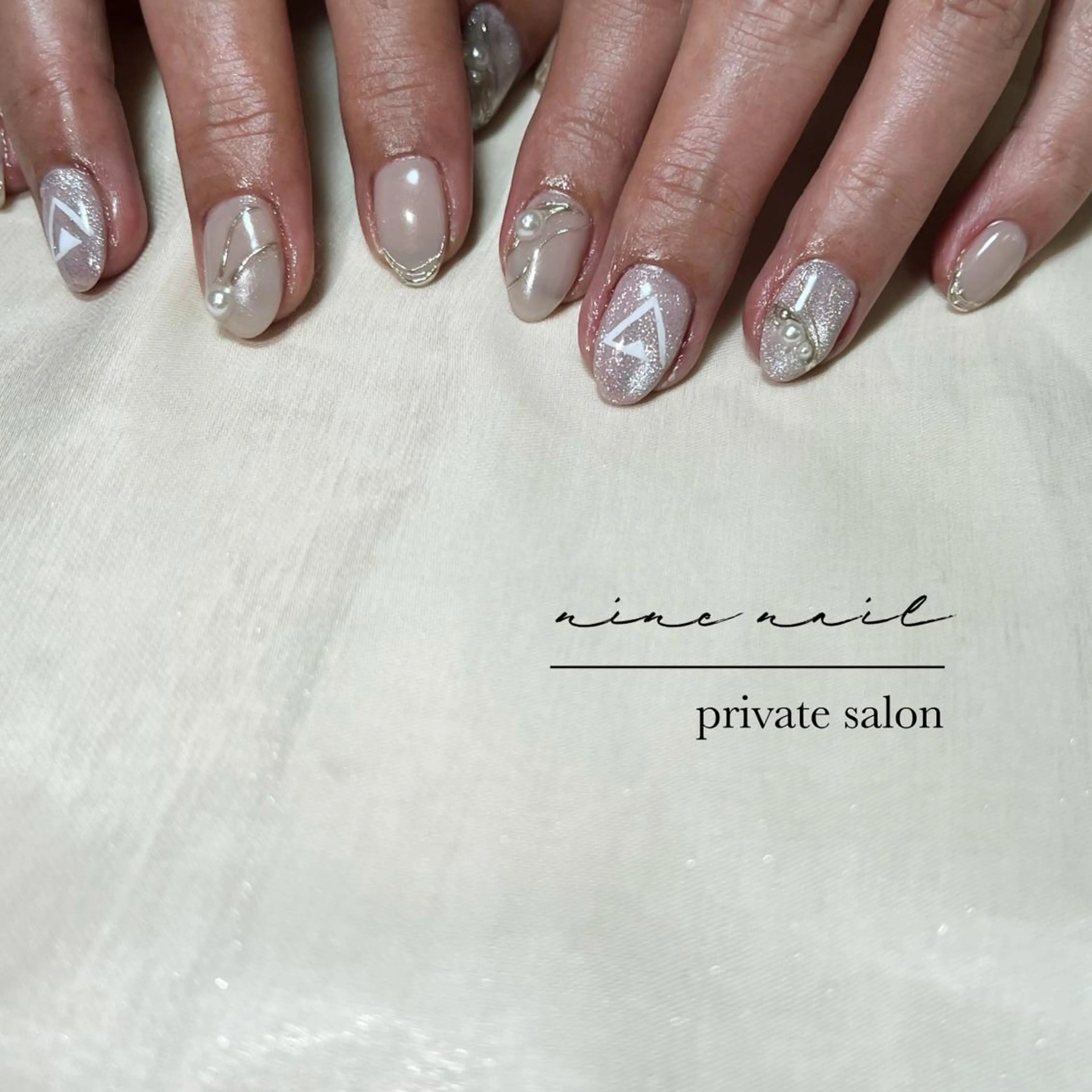 ネイル オフィスネイル シンプルネイル nine nailのネイルデザイン