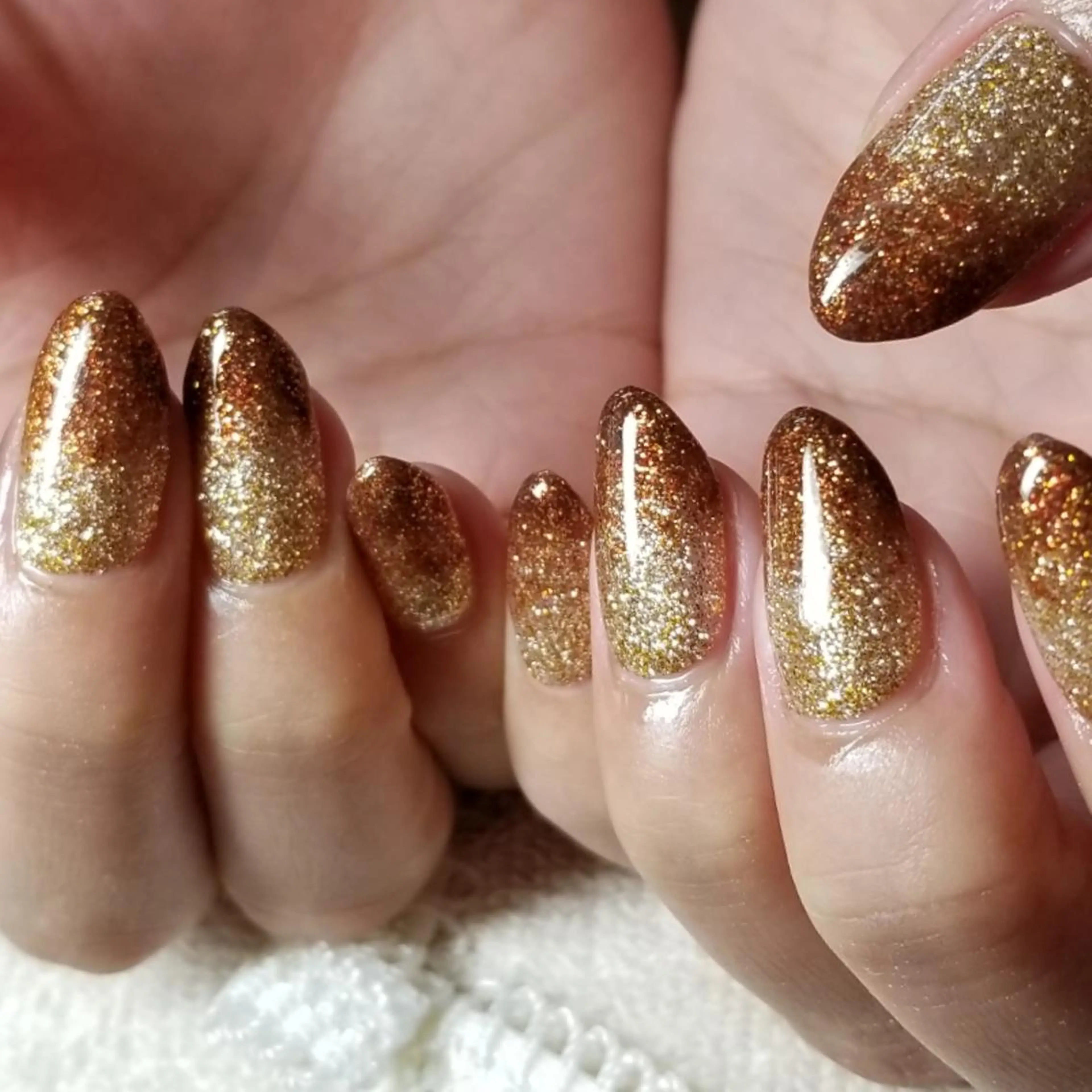 ネイル ロング グラデーション ラメ(グリッター) L'instant  Nail Artzのネイルデザイン