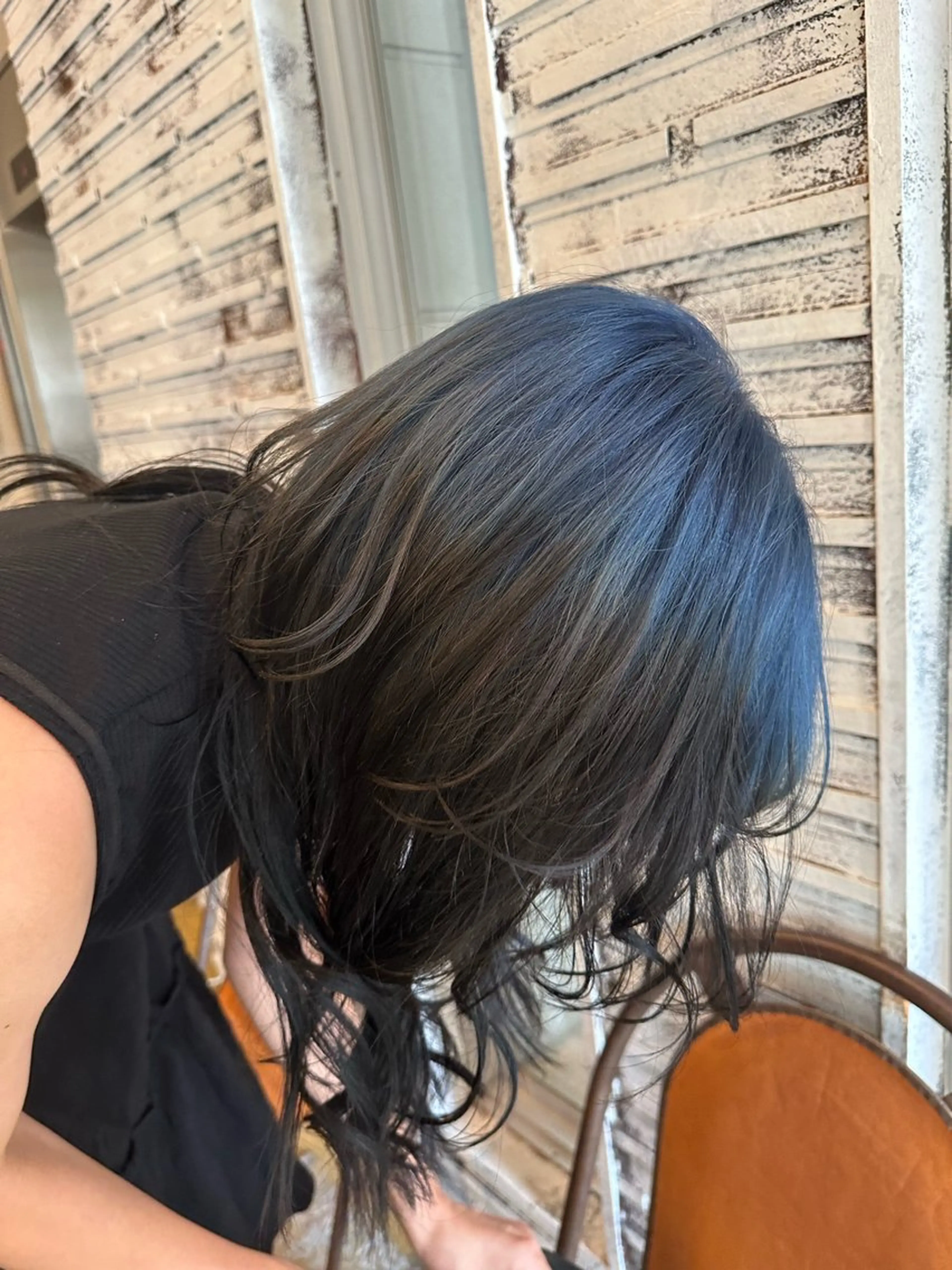セミロング カラー ブルーカラー グラデーションカラー ヘアカラー ✨艶ブリーチカラー✨ 酸性ストレート光太郎のヘアスタイル