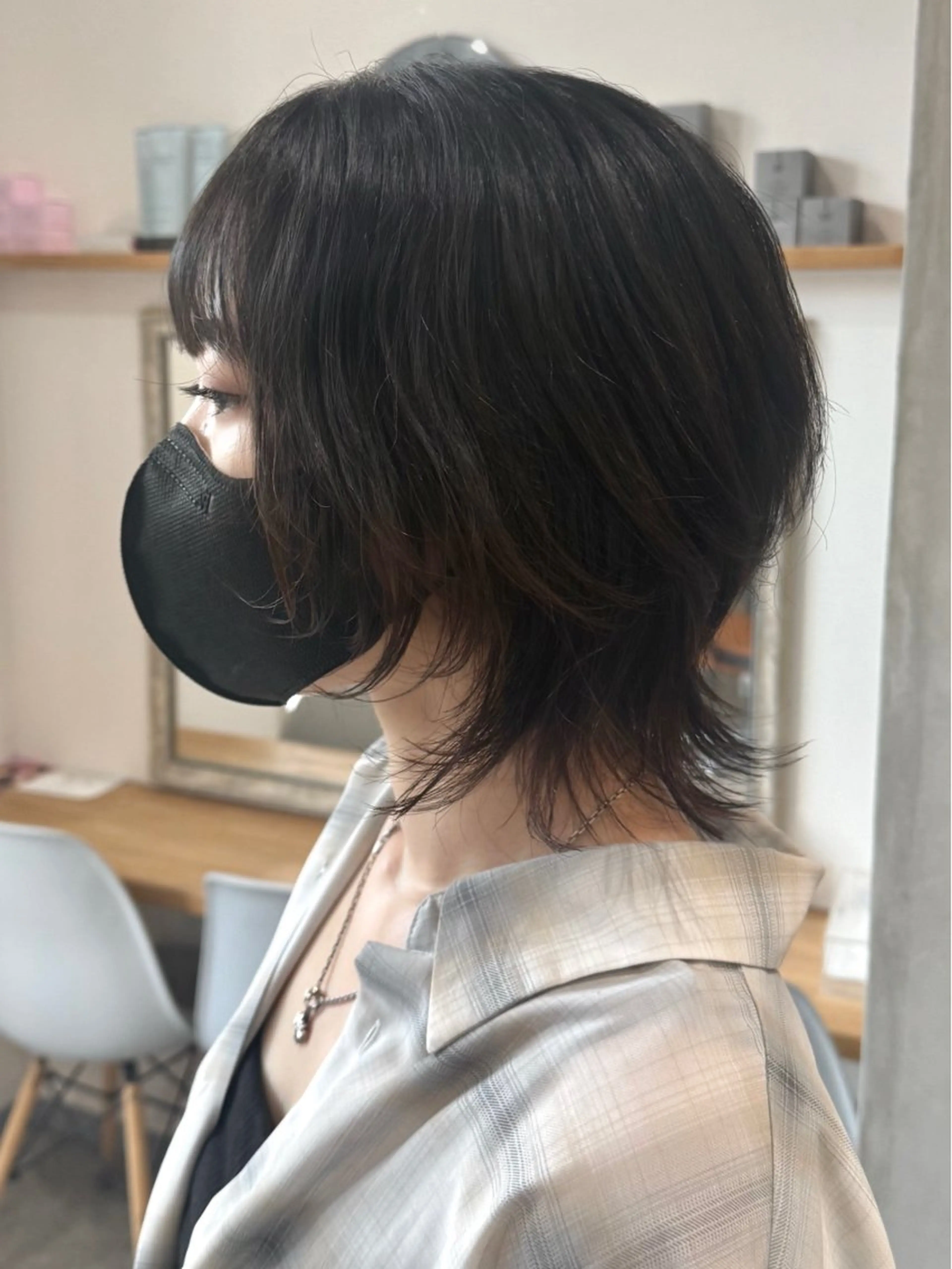 ミディアム シャギー ウルフカット カット 88 hair design所属・🫧ハルカ🫧 韓国レイヤーのヘアスタイル