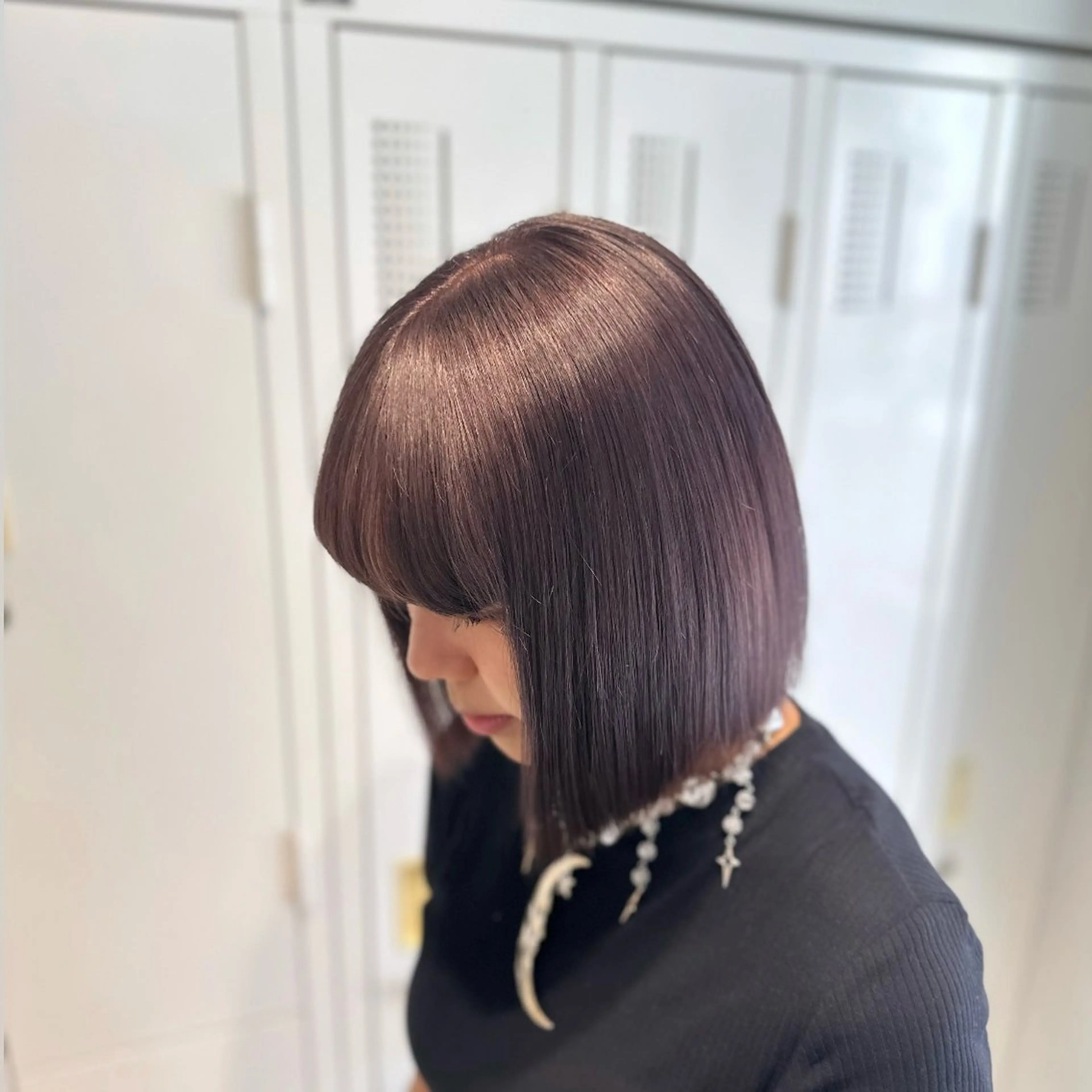 ミディアム カラー ブリーチ 透明感カラー ダブルカラー グレージュ ラベンダーカラー ヘアカラー トリートメント 髪質改善/韓国ヘア /natsuki🧸のヘアスタイル